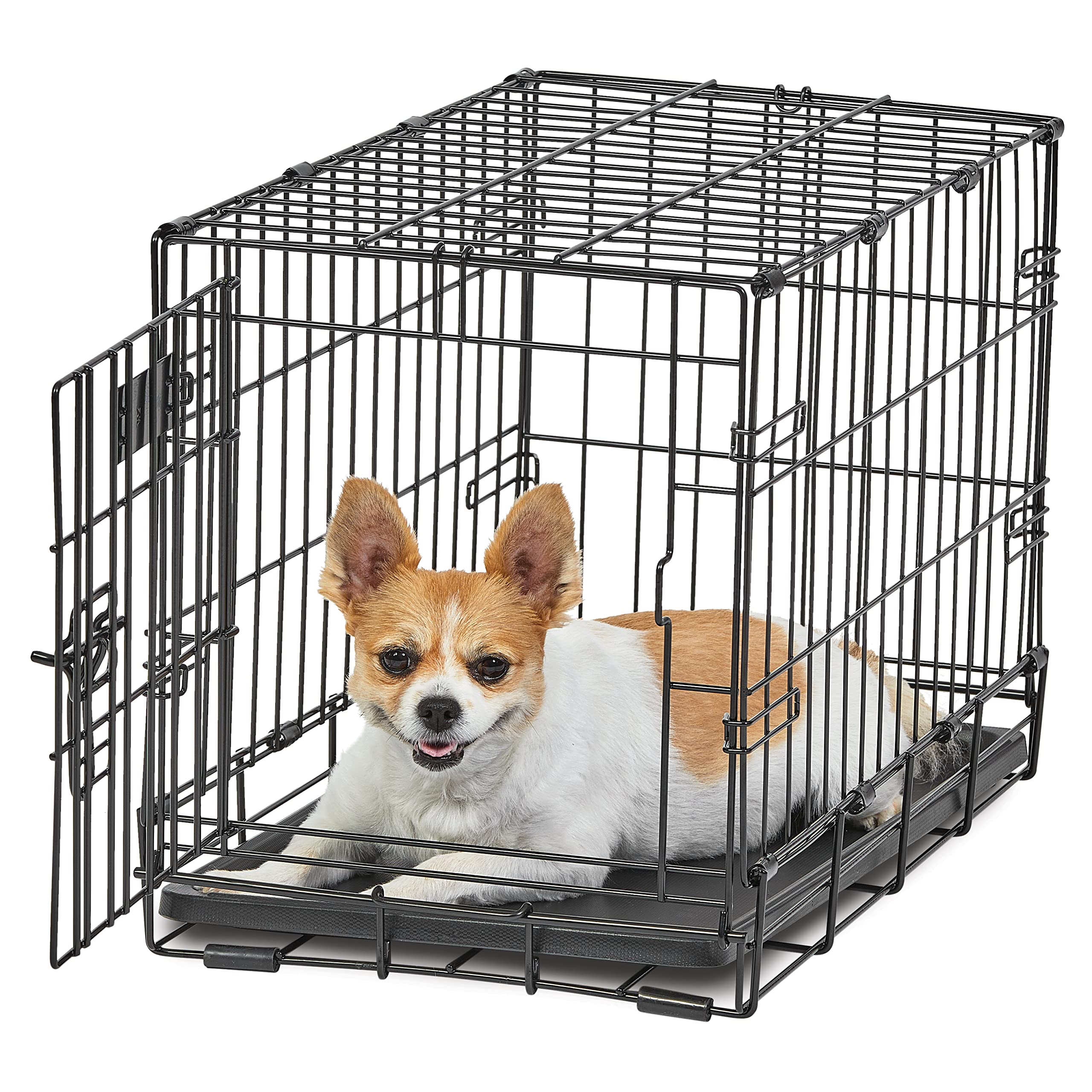 Midwest Homes For Pets Dog Crate | Newly Enhanced Life Stages Xs Folding Metal Divider Panel, Floor Protecting Feet, Leak-Proof Pn 23L X 13.63W 16H Inches, Breed.