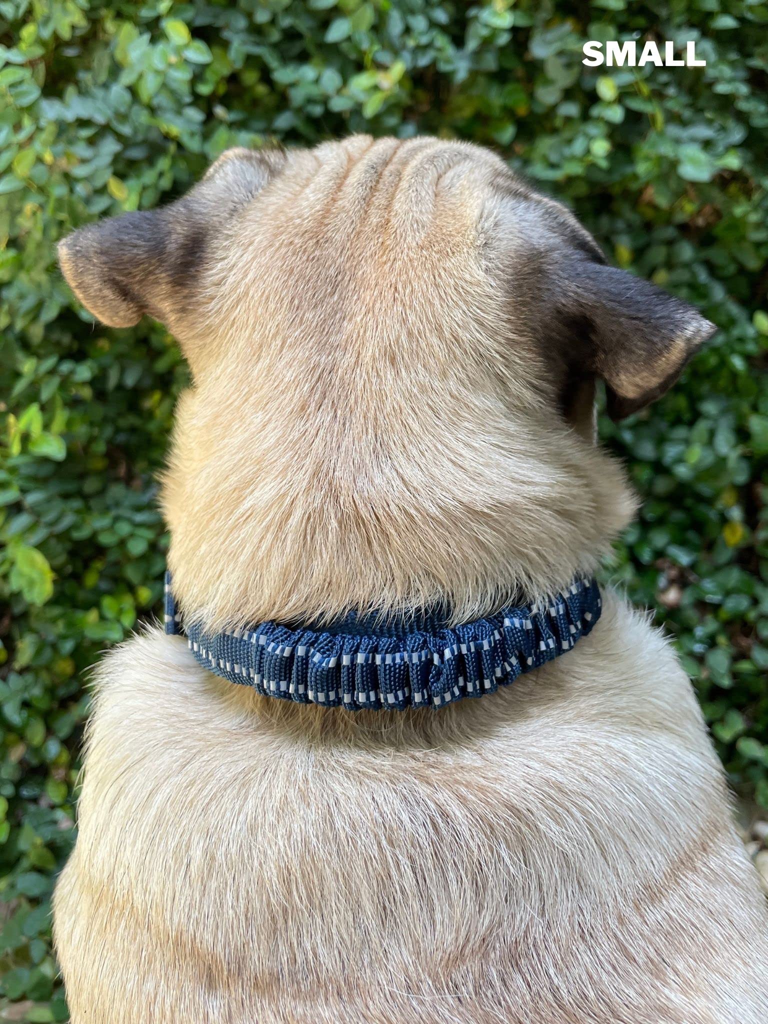 Heavy Duty Dog Collar With Handle  Ballistic Nylon Heavy Duty Collar  Padded Reflective Dog Collar With Adjustable Stainless Ste