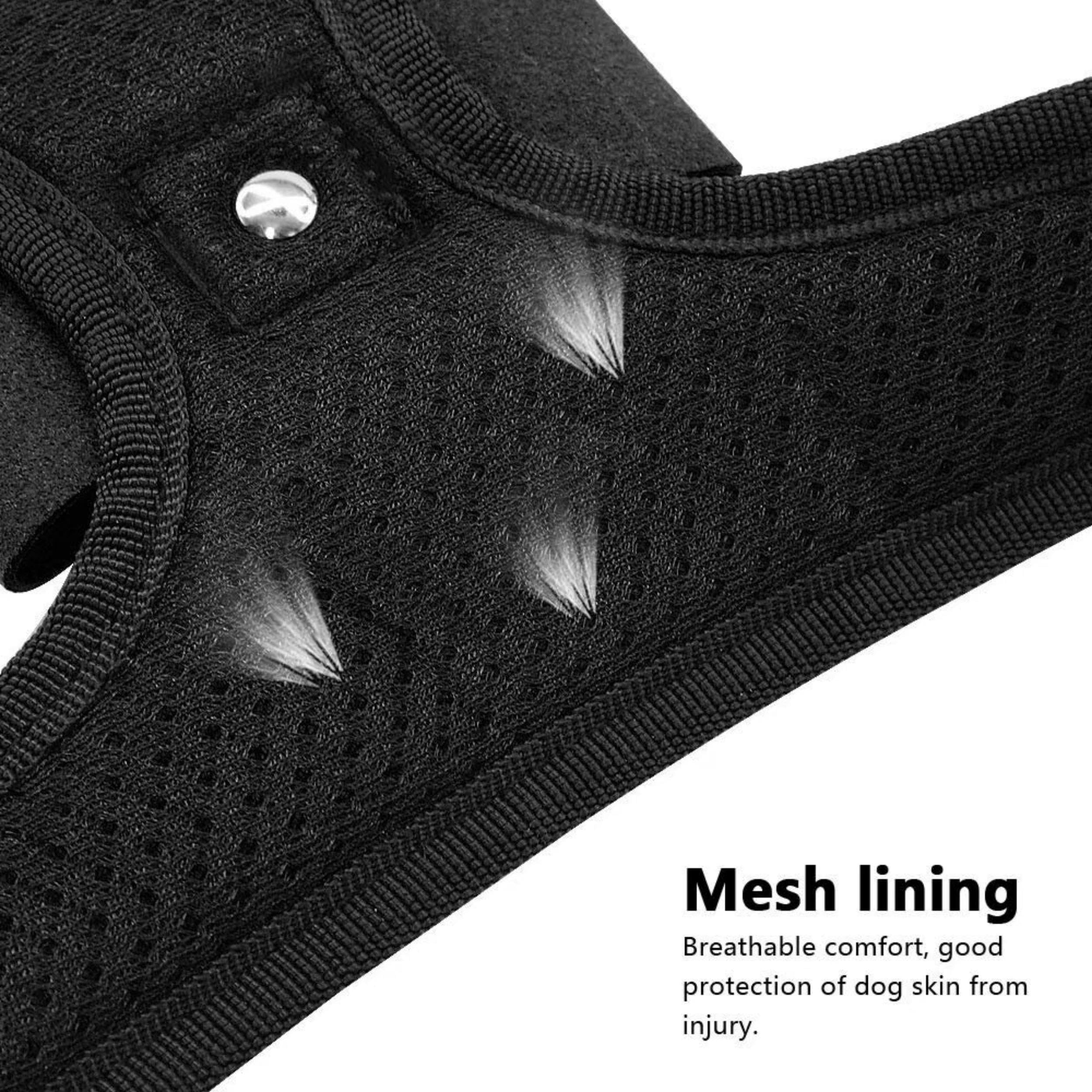 Beirui Soft Fleece Padded Dog Harness For Small Medium Dogs - Cute Rhinestone Dog Vest Harness With Sparkly Bow Tie - Reflective