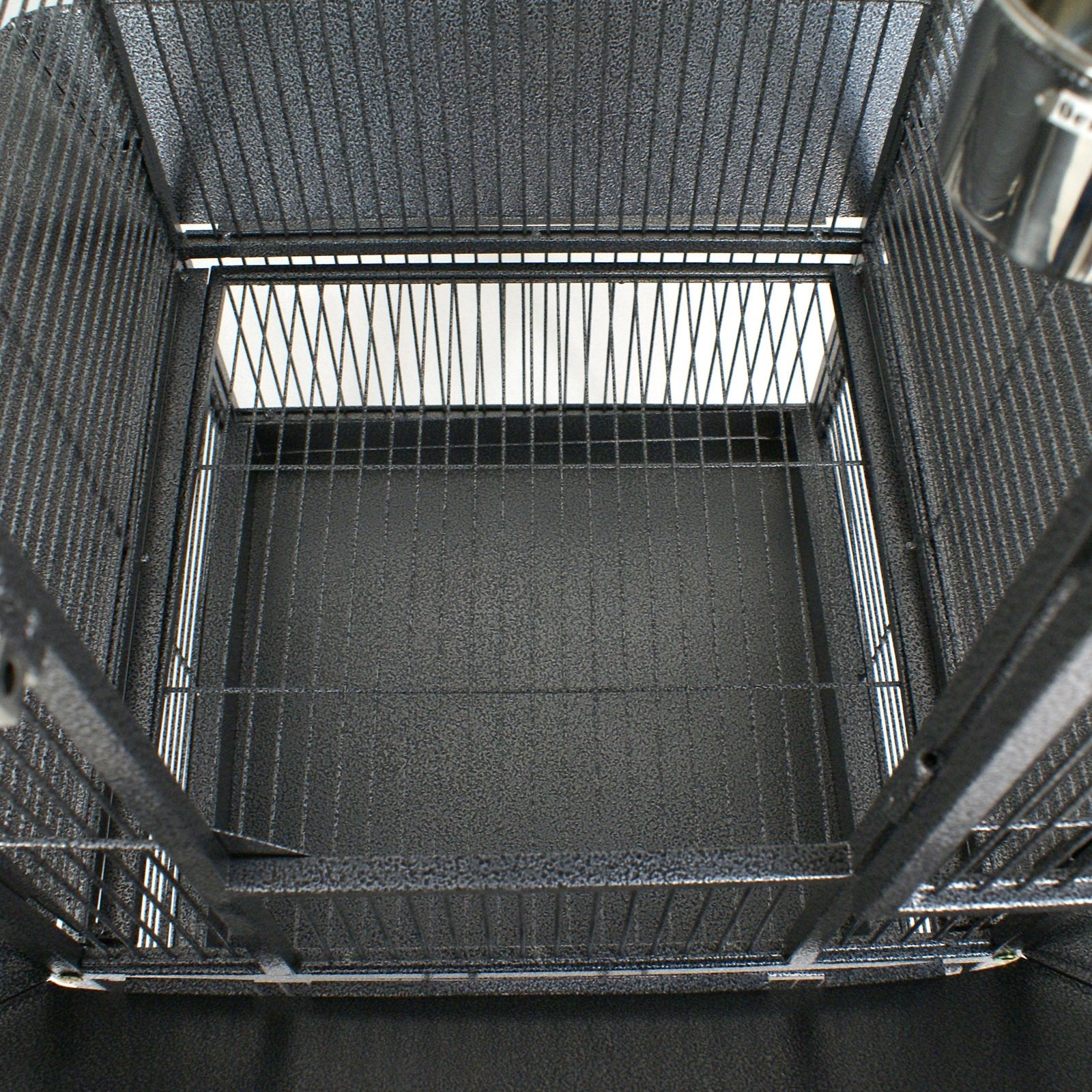 SUPER DEAL 61" 2-in-1 Large Wrought Iron Bird Cage with Rolling Stand - Black, Model 920 for Parrots, Finches, and Cockatoos