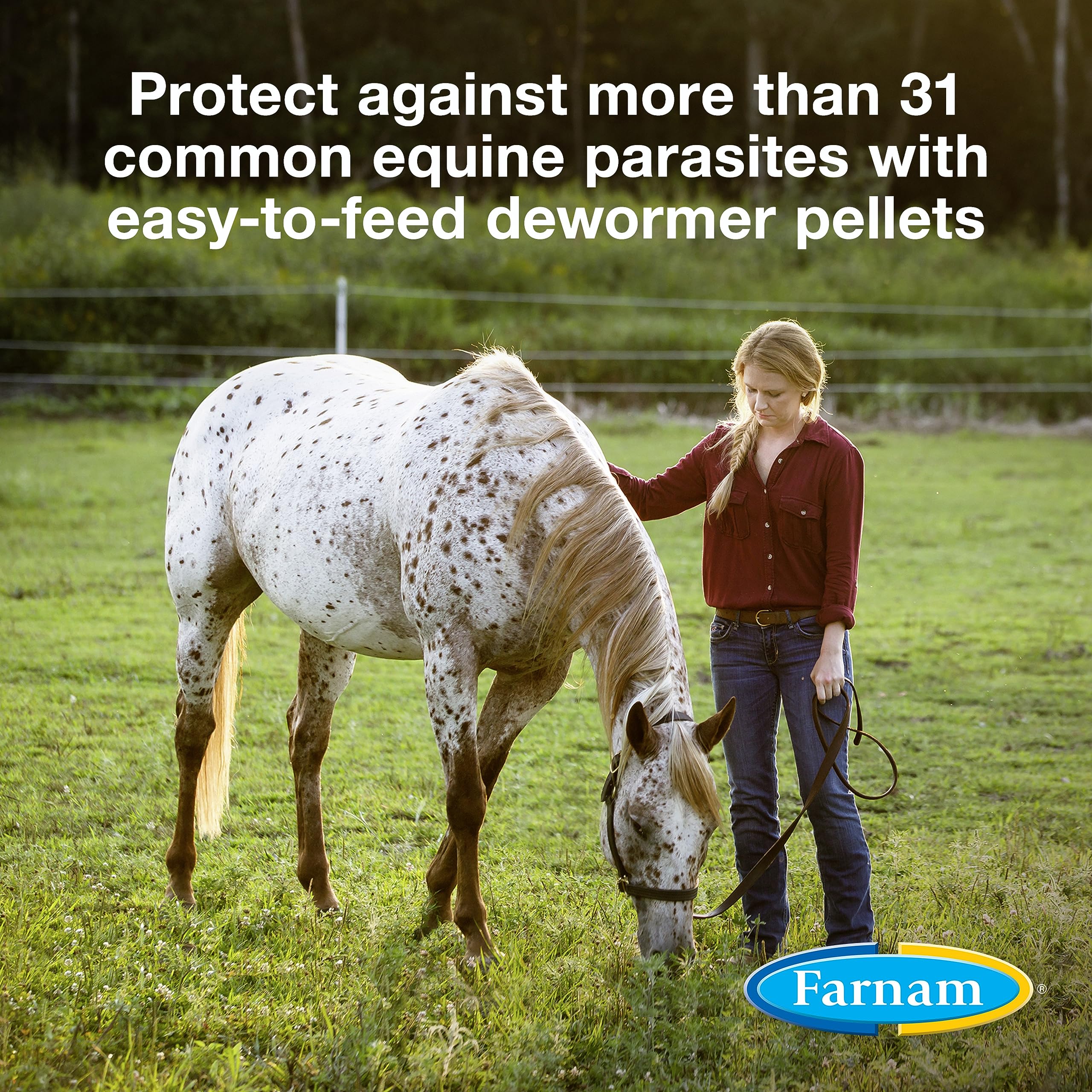 Farnam PyrantelCare Daily Horse Dewormer 2.11% (Pyrantel Tartrate) for Horses of All Ages, Equine Anthelmintic, Continuous Prote