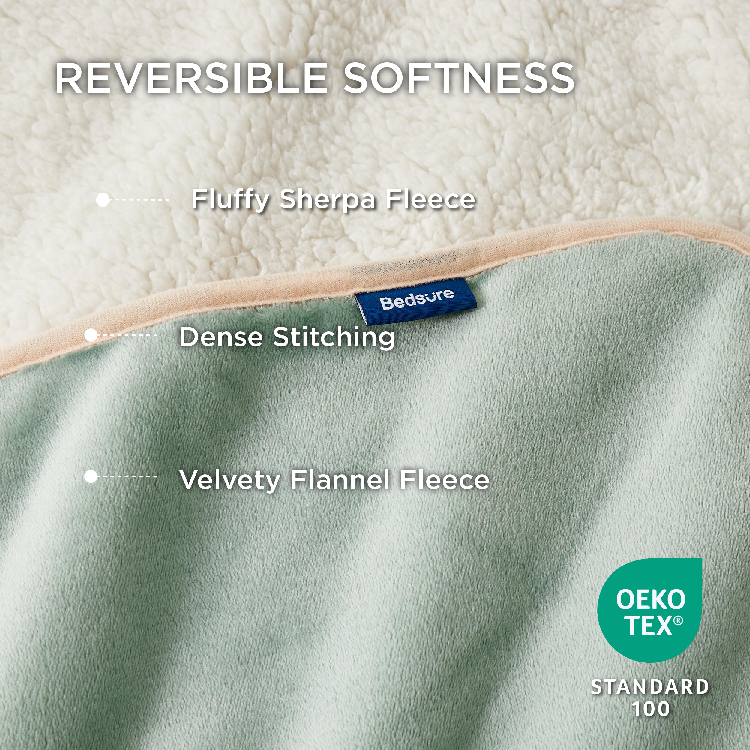 Bedsure Waterproof Dog Blankets For Small Dogs - Small Cat Blanket Washable For Couch Protection, Sherpa Fleece Puppy Blanket, Soft Plush Reversible Throw Furniture Protector, 25'X35', Light Green