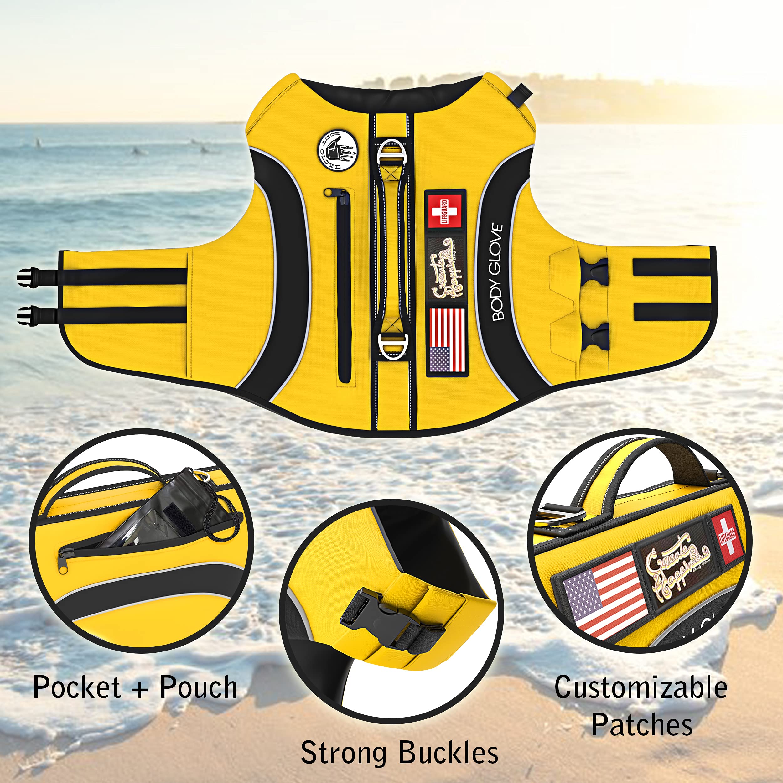 Body Glove Small Dog Life Jacket - Puppy Life Jacket For Swimming - Dog Life Jacket Small