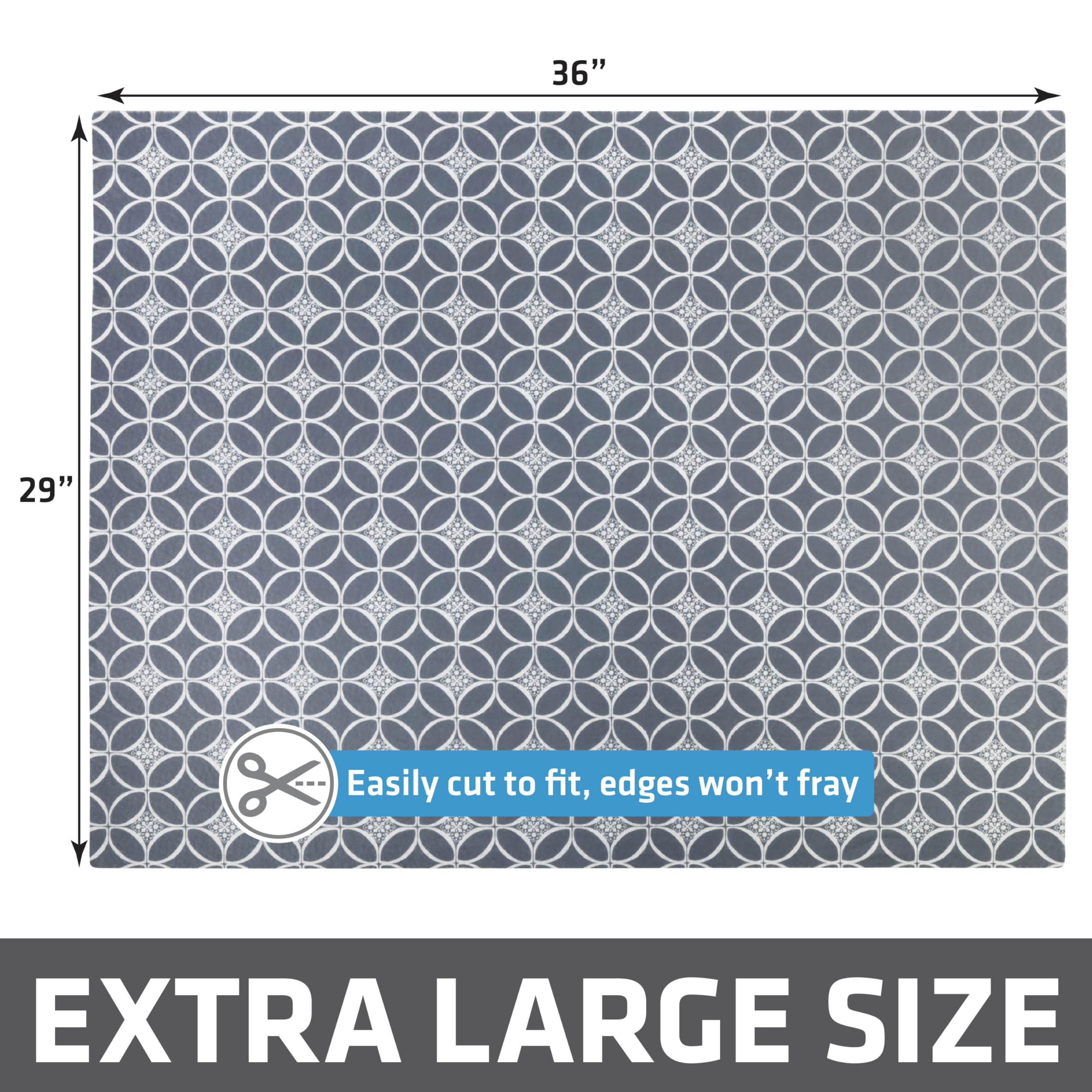 Drymate Original Cat Litter Mat, Contains Mess From Box, Protects Floors, Urine-Proof, Machine Washable, Soft On Kitty Paws, Absorbent, Waterproof (Usa Made, Recycled Content) (29”X36”)(Indigo Grey)