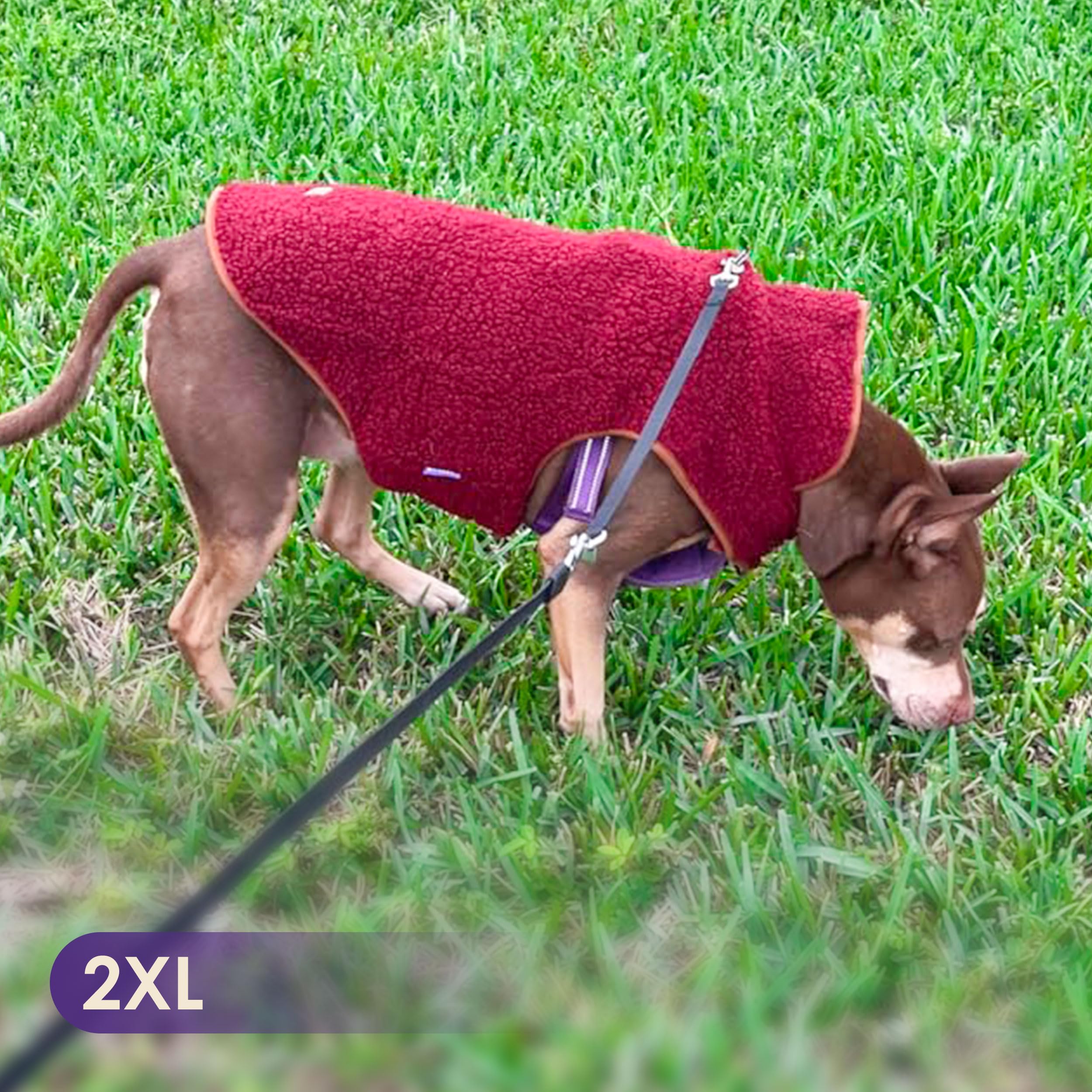 Cyeollo Warm Dog Coat Fleece Sherpa Winter Sweater, Turtleneck Jacket Vest For Large Dogs, Soft Reversible Coat For Cold Weather