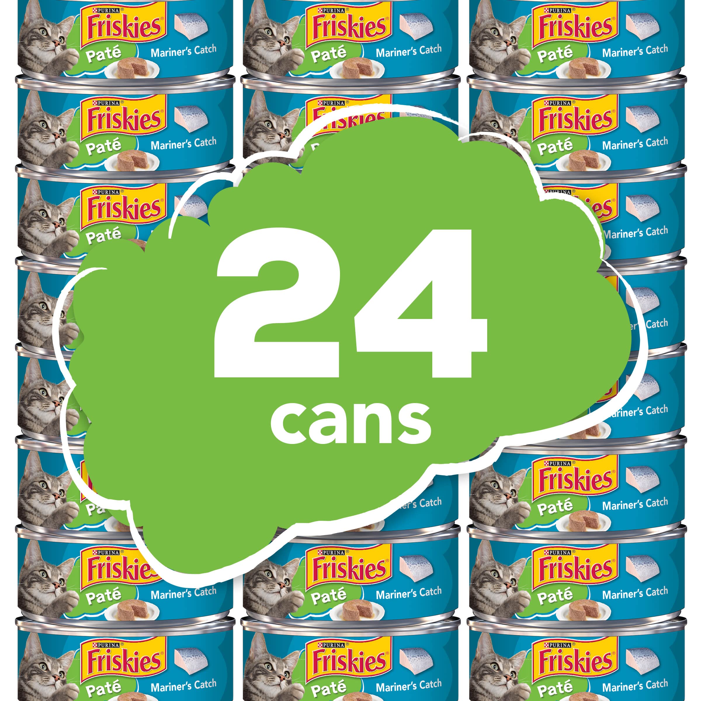 Purina Friskies Wet Cat Food Pate, Mariners Catch - (Pack of 24) 5.5 oz. Cans