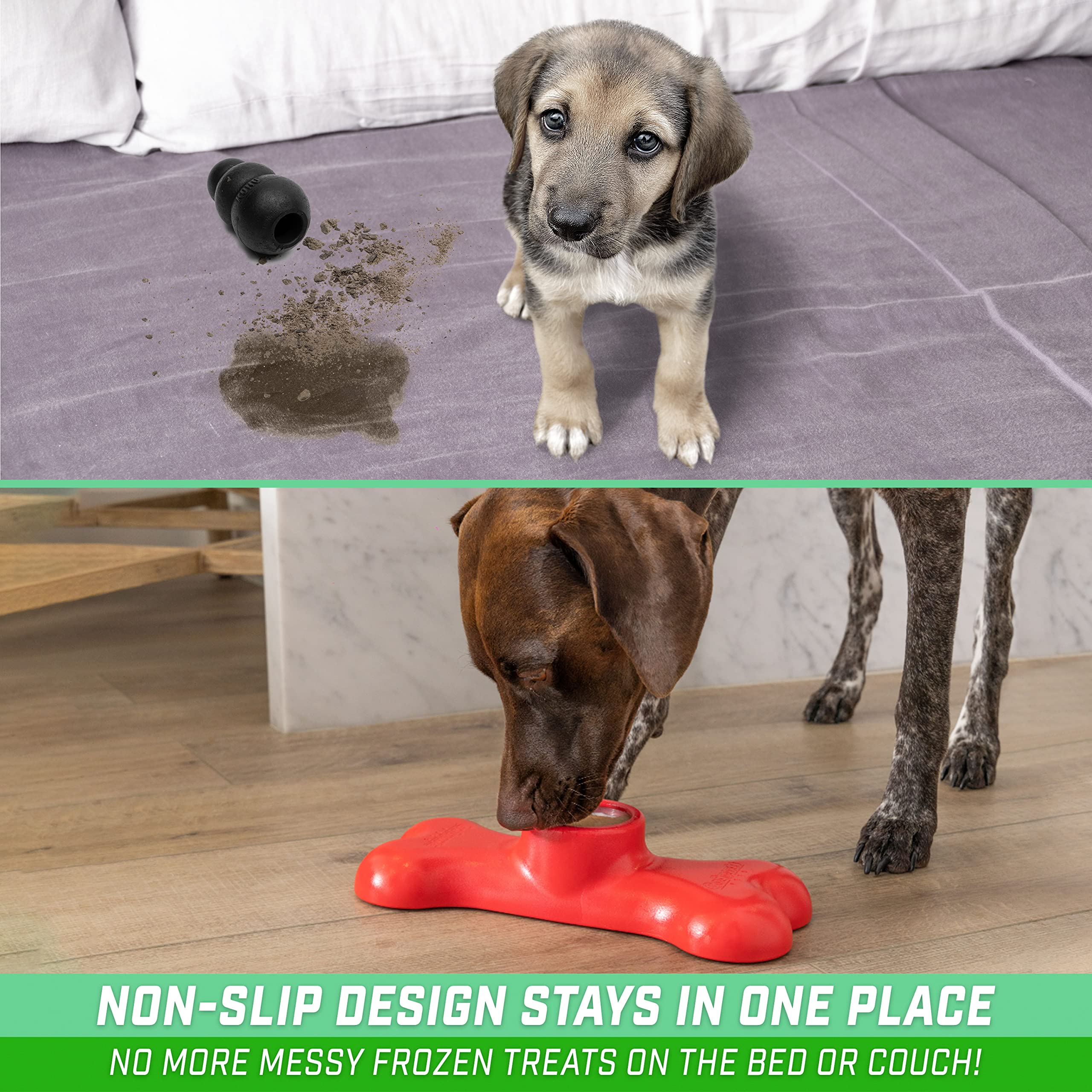 GoSports Pets PupsCream Parlor - Non-Slip Frozen Dog Treat & Ice Cream Holder
