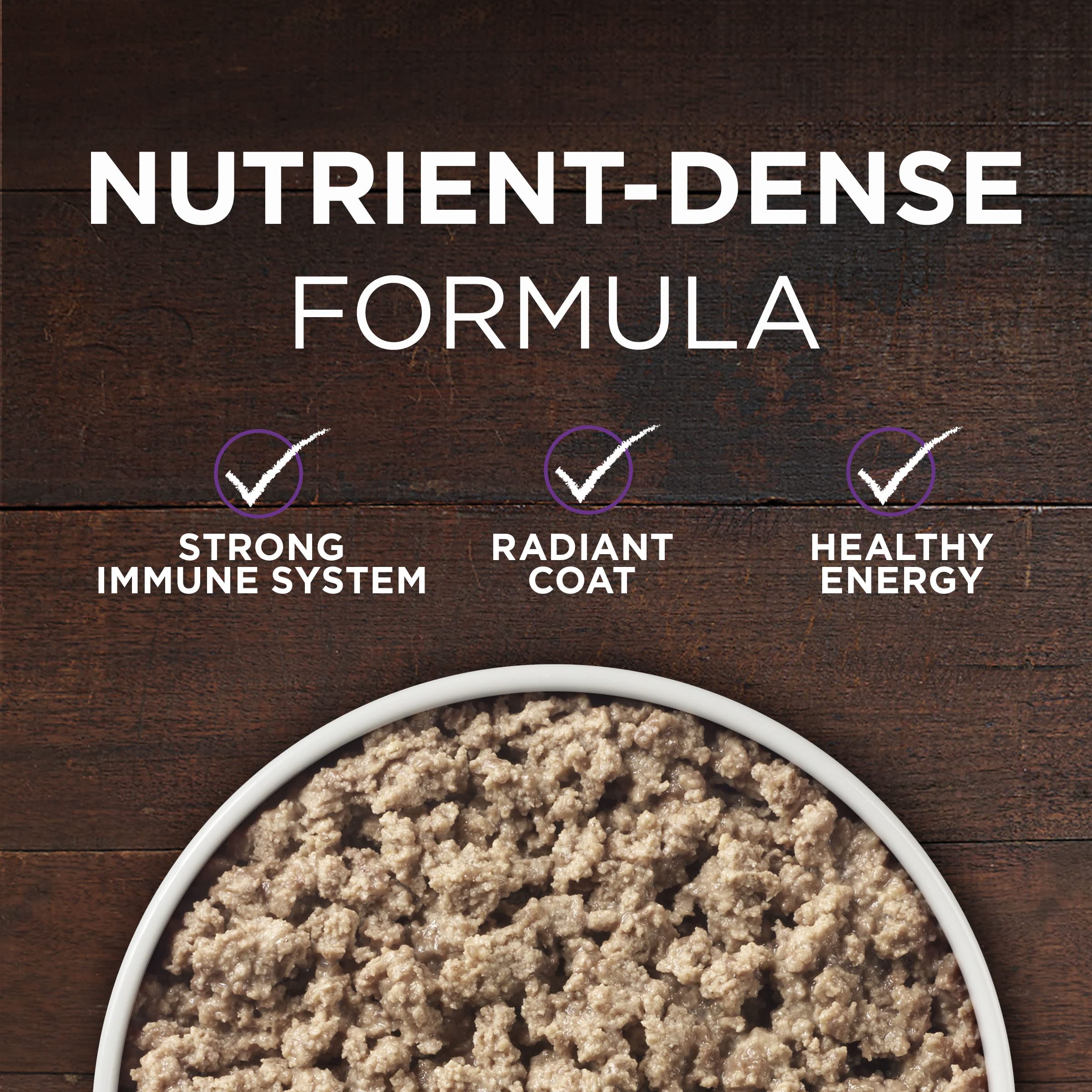 Purina ONE Wet Dog Food True Instinct Classic Ground Grain-Free Formula With Real Beef and Bison High Protein Dog Food - (Pack o