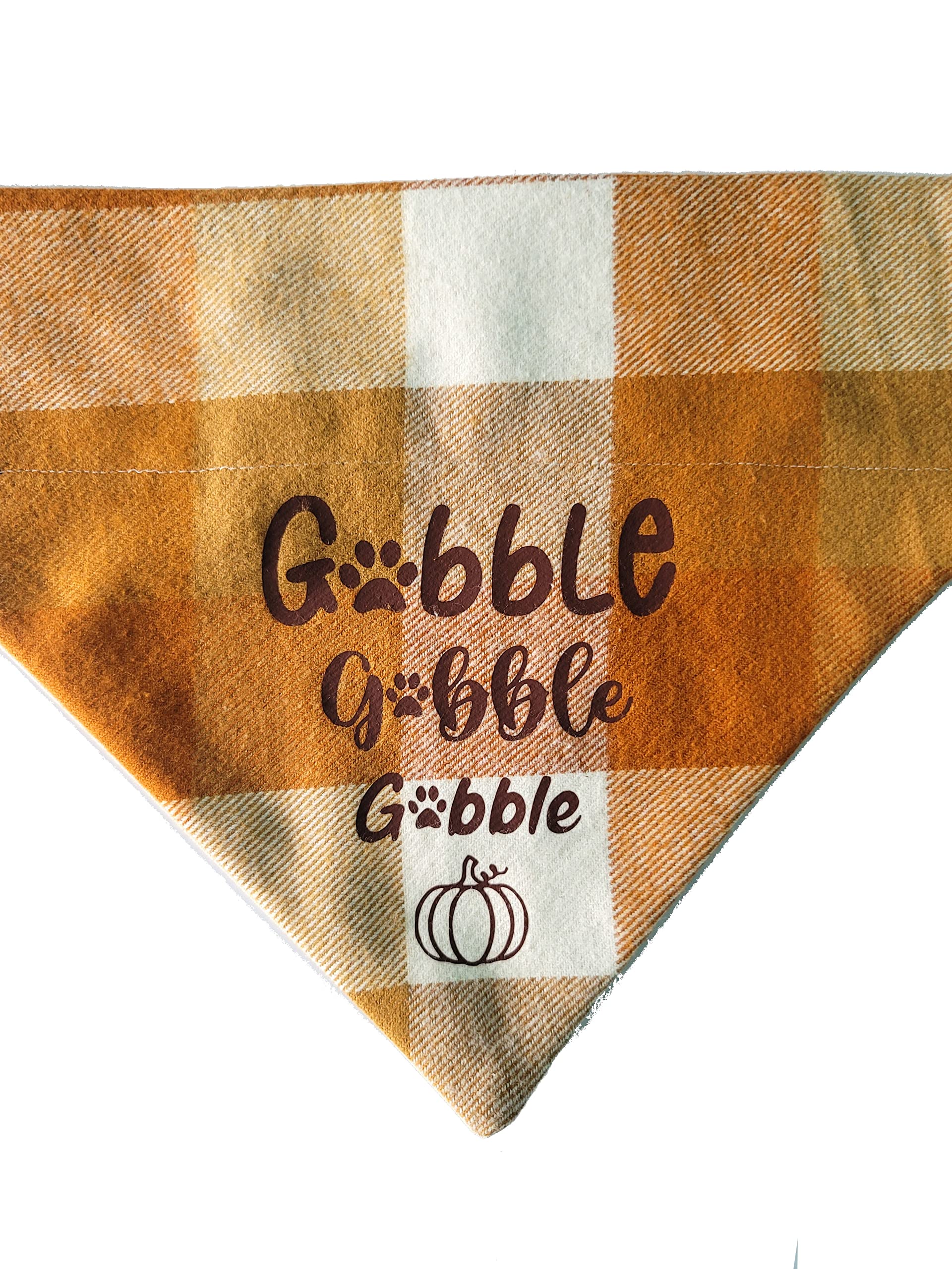 Gobble Gobble Gobble Over The Collar Dog Bandana That Slips Onto Their Existing Collar (X-Large)