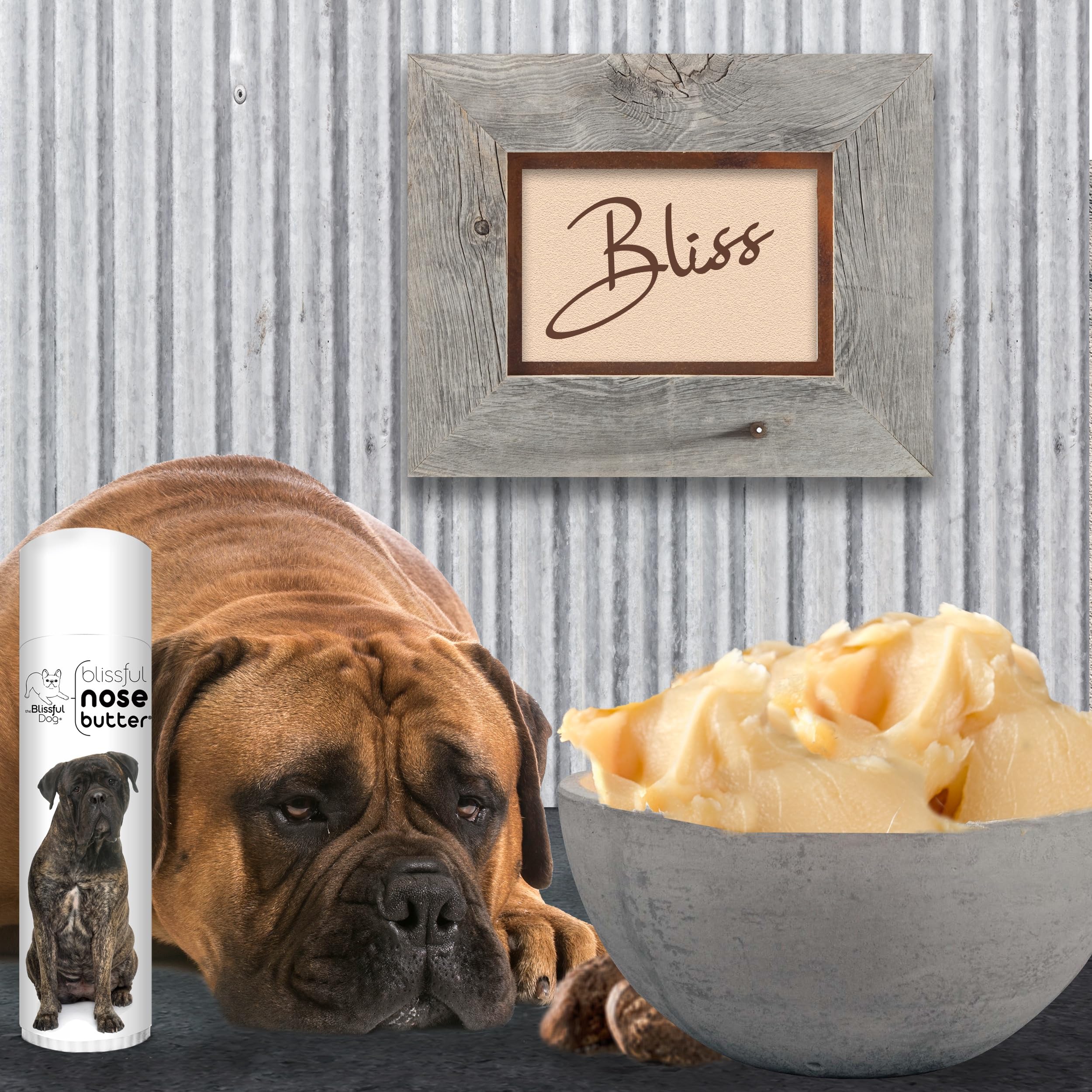 The Blissful Dog Bullmastiff Unscented Nose Butter, 0.50-Ounce
