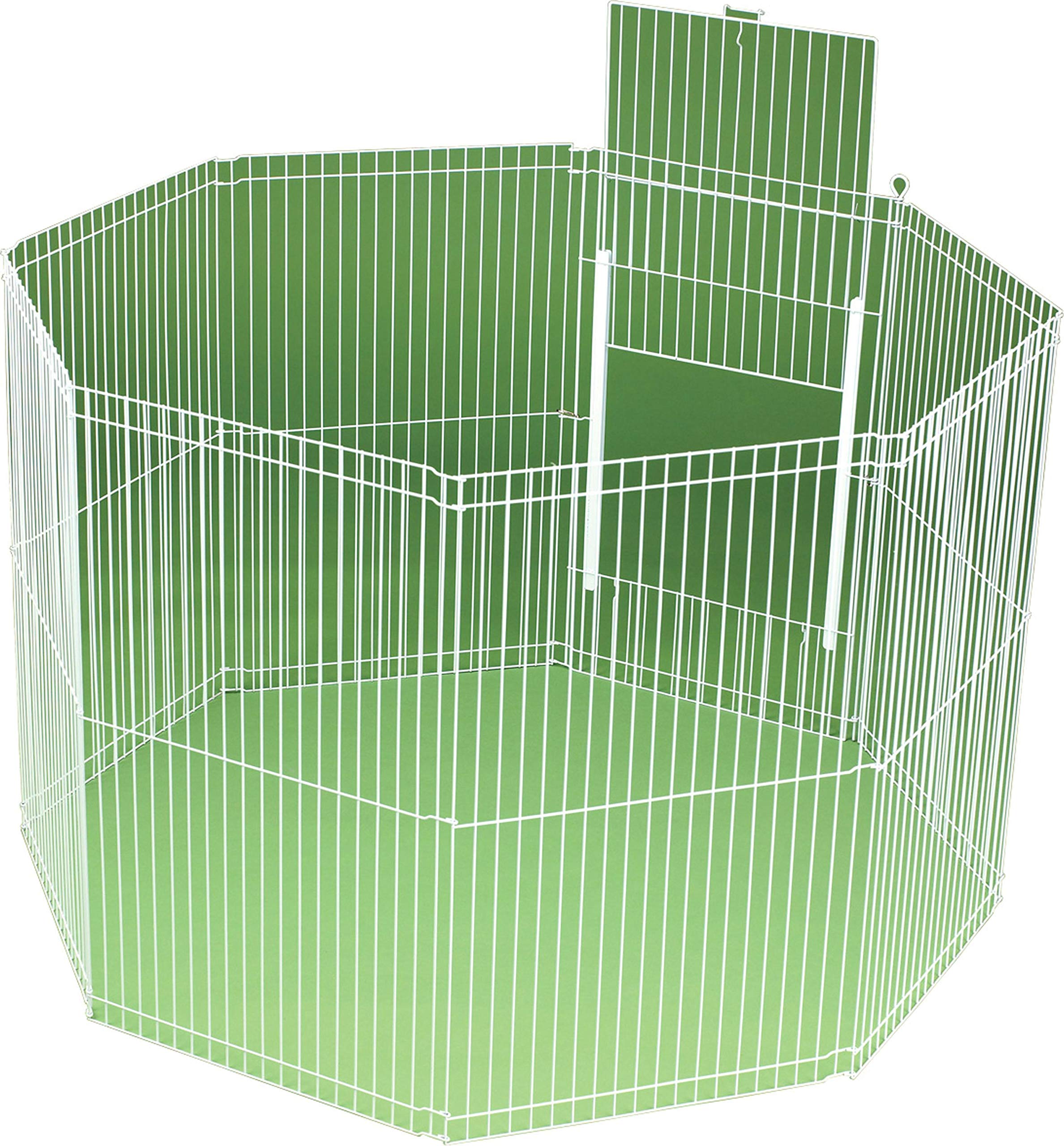 Ware Manufacturing Large Canvas 8-Panel Clean Living Small Pet Playpen Cage, White