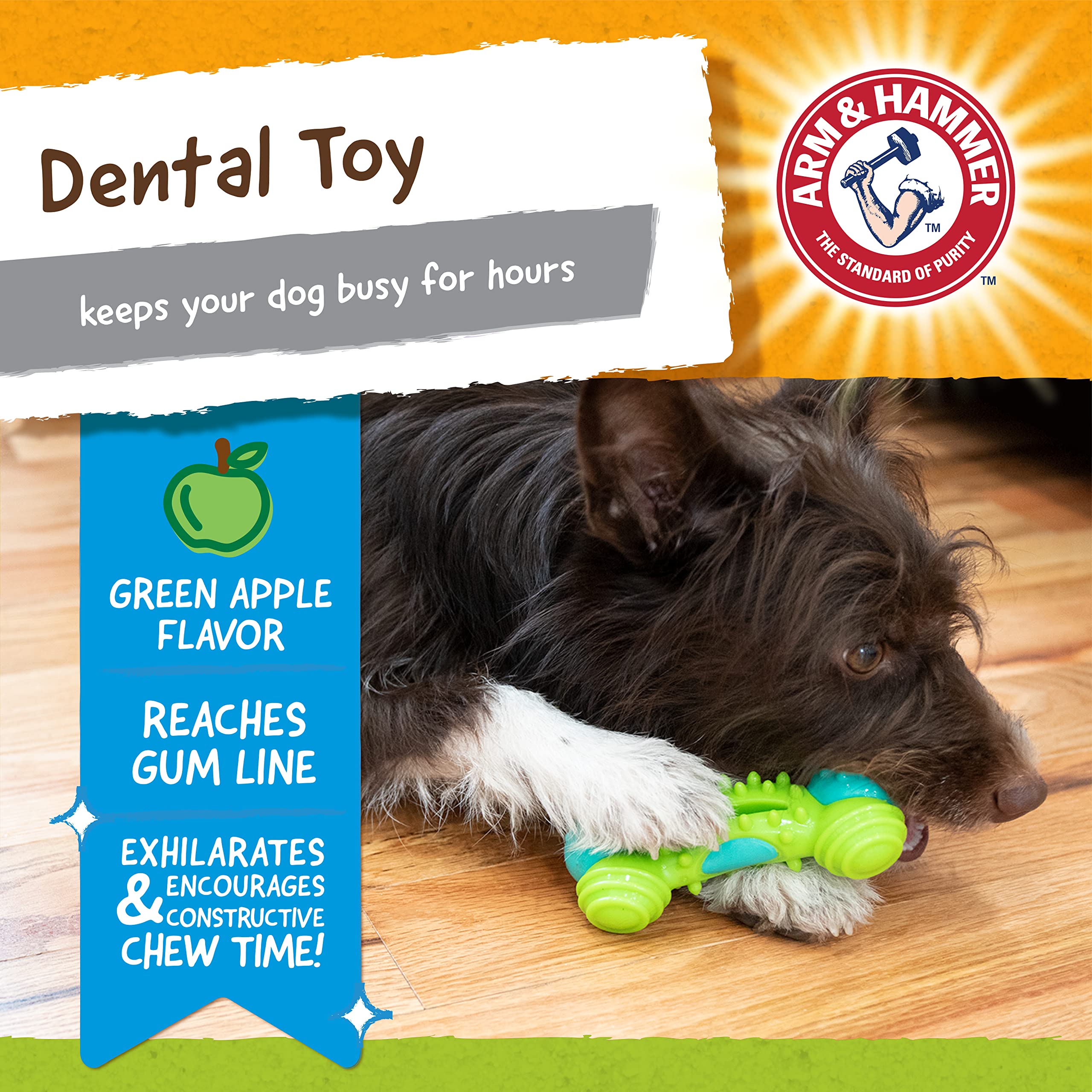 Arm & Hammer For Pets Nubbies Duality Bone Dental Dog Toy - Best Dog Chew Toy For Moderate Chewers - Helps Reduce Plaque & Tarta