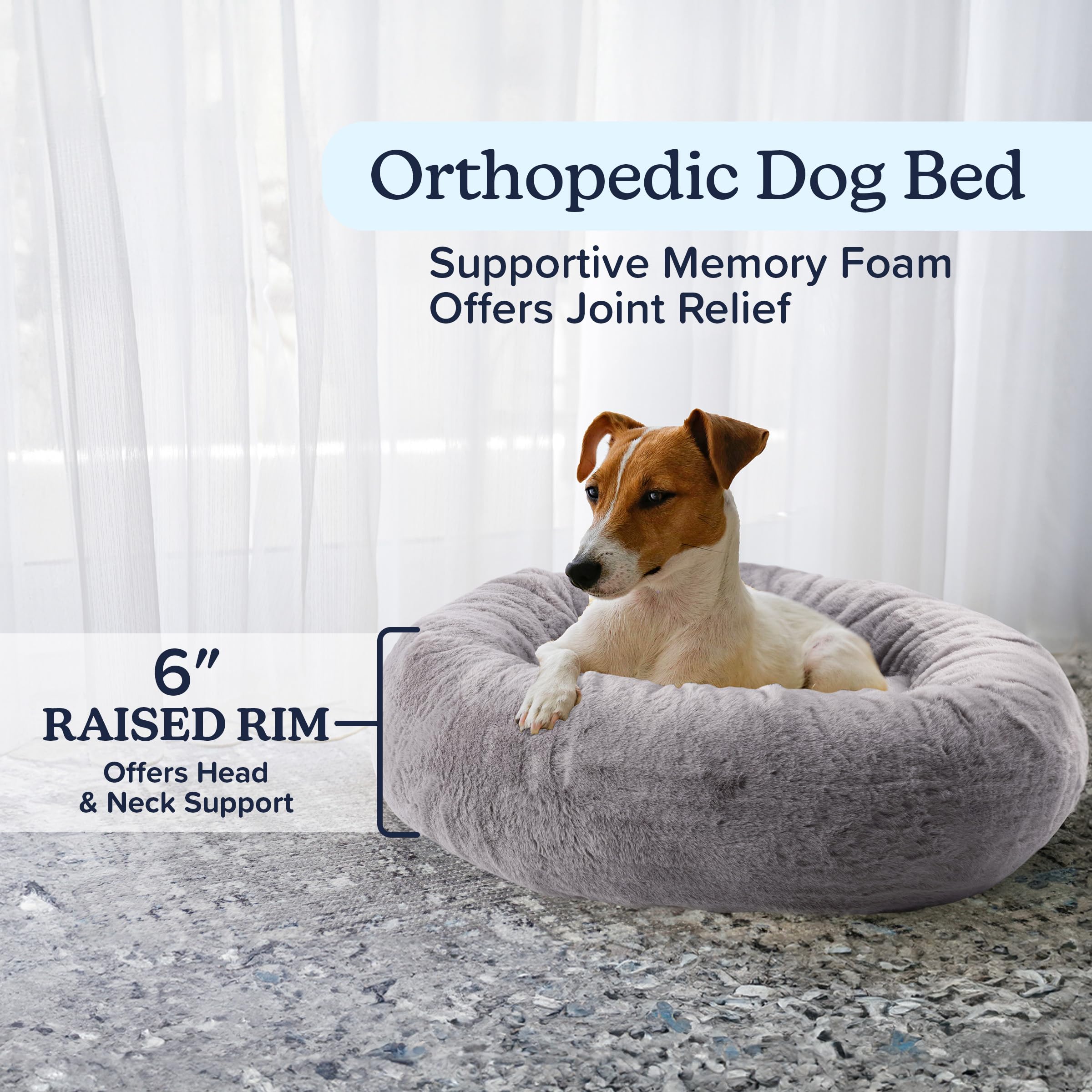 Petmaker Dog Bed - Donut Dog Bed And Cat Bed For Small Pets - Dog Bed With Removable Washable Cover And Anti-Slip Bottom - Puppy