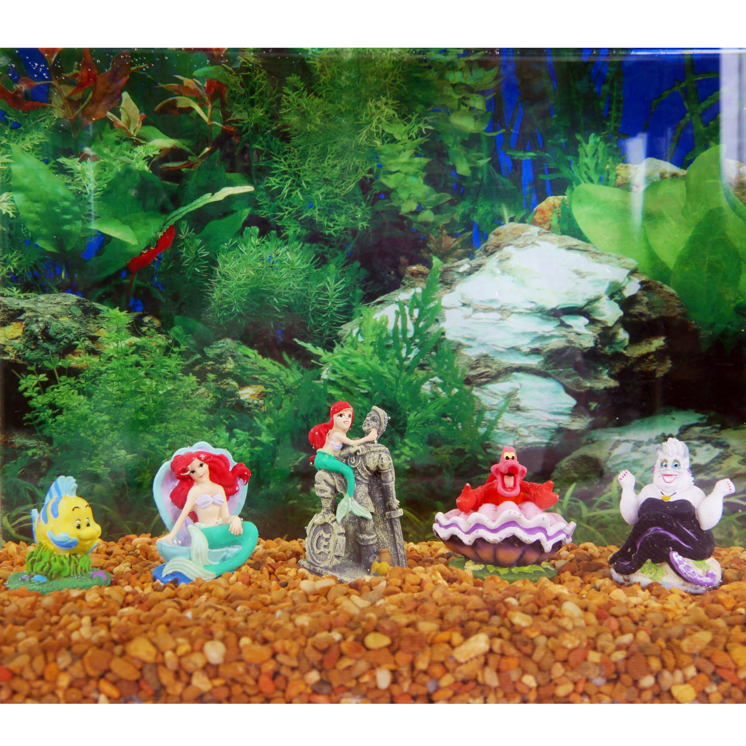 Penn-Plax Little Mermaid 5 Piece Mini Resin Ornaments For Aquariums
