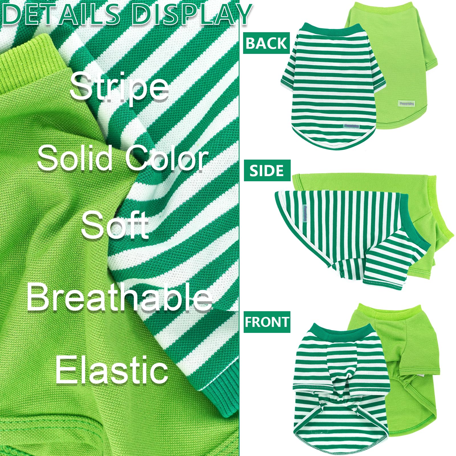 2 Pieces Puppy Clothes Summer Dog Shirt Cute Soft Dog Shirt For Small Dogs Bresthable Chihuahua Cat Clothes Xs~Xxl Pet Clothing