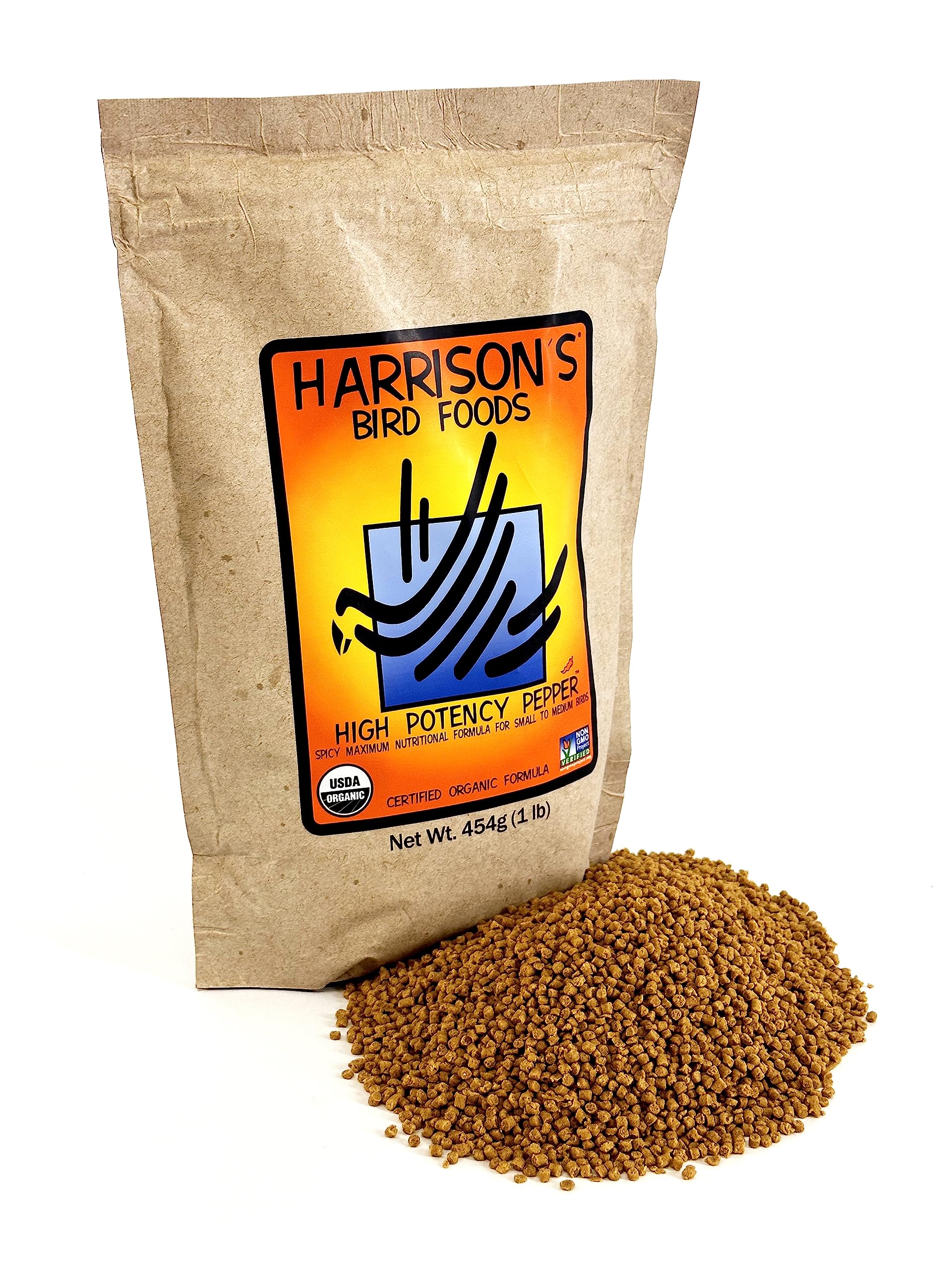 Harrisons Bird Foods High Potency Pepper Certified Organic Non-GMO Formula Pet Bird Food