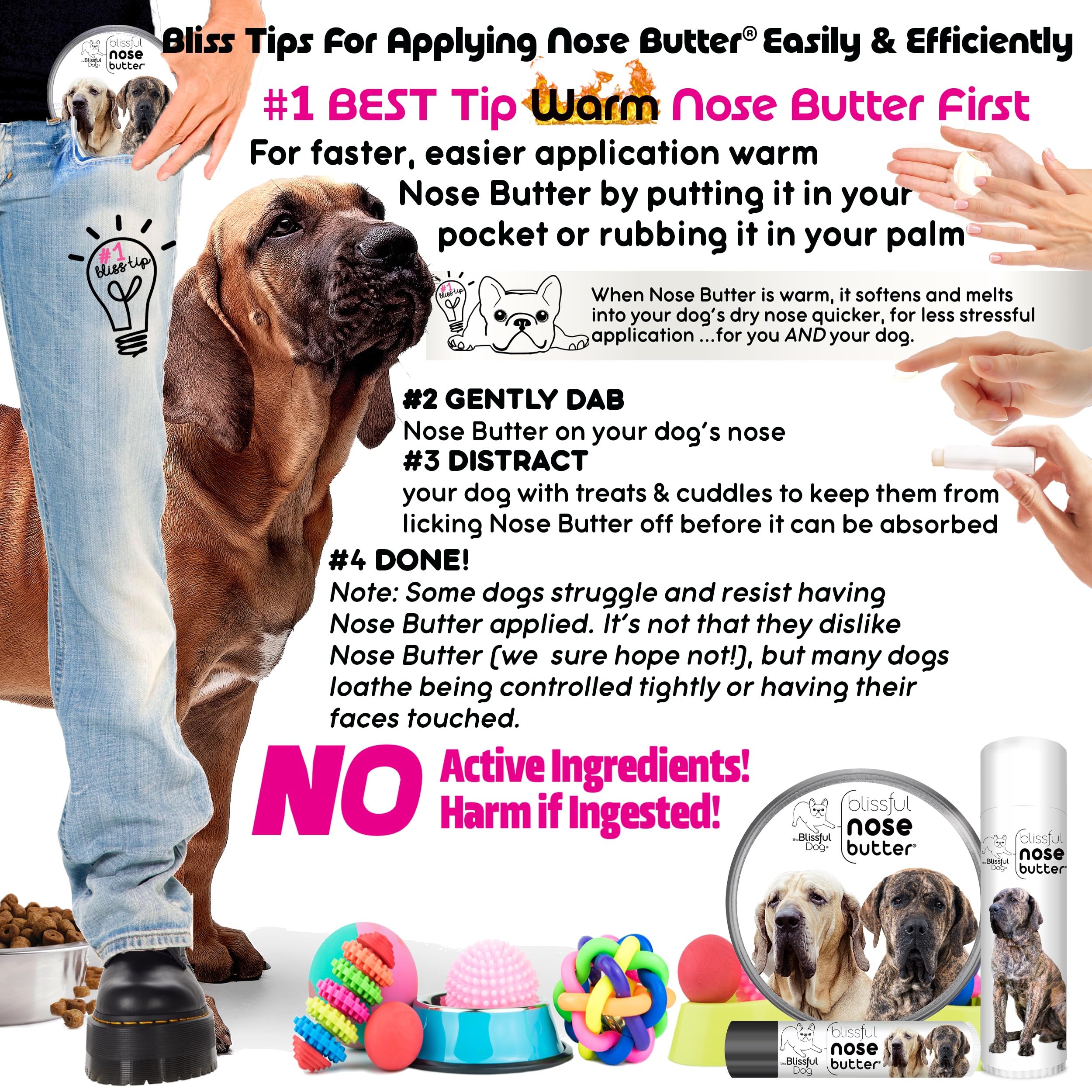 The Blissful Dog Fila Brasiliero Unscented Nose Butter, 16oz