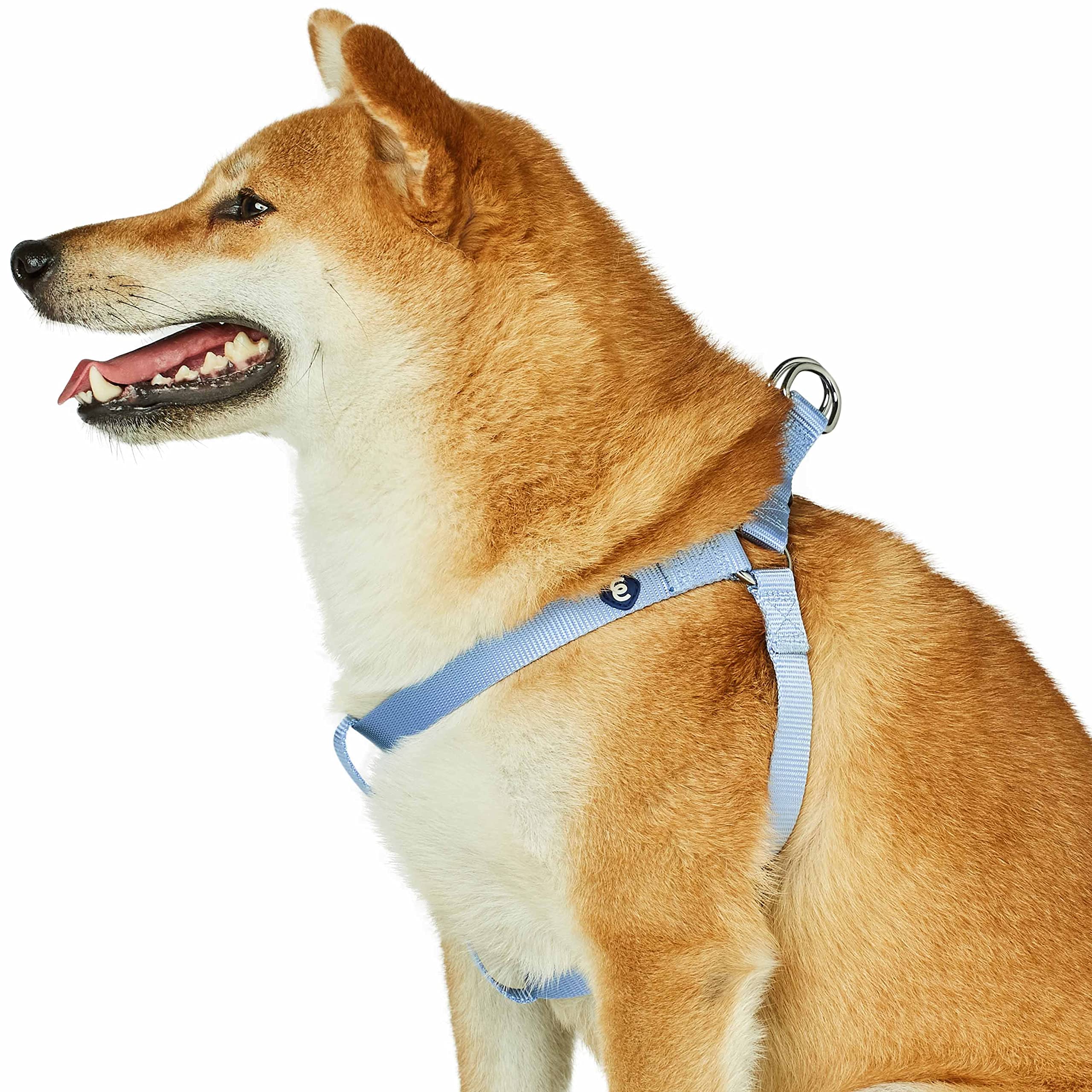 Blueberry Pet Essentials Classic Durable Solid Nylon Step-In Dog Harness, Chest Girth 26' - 39', Chambray Blue, Large, Adjustable Harnesses For Puppy Boy Girl Dogs