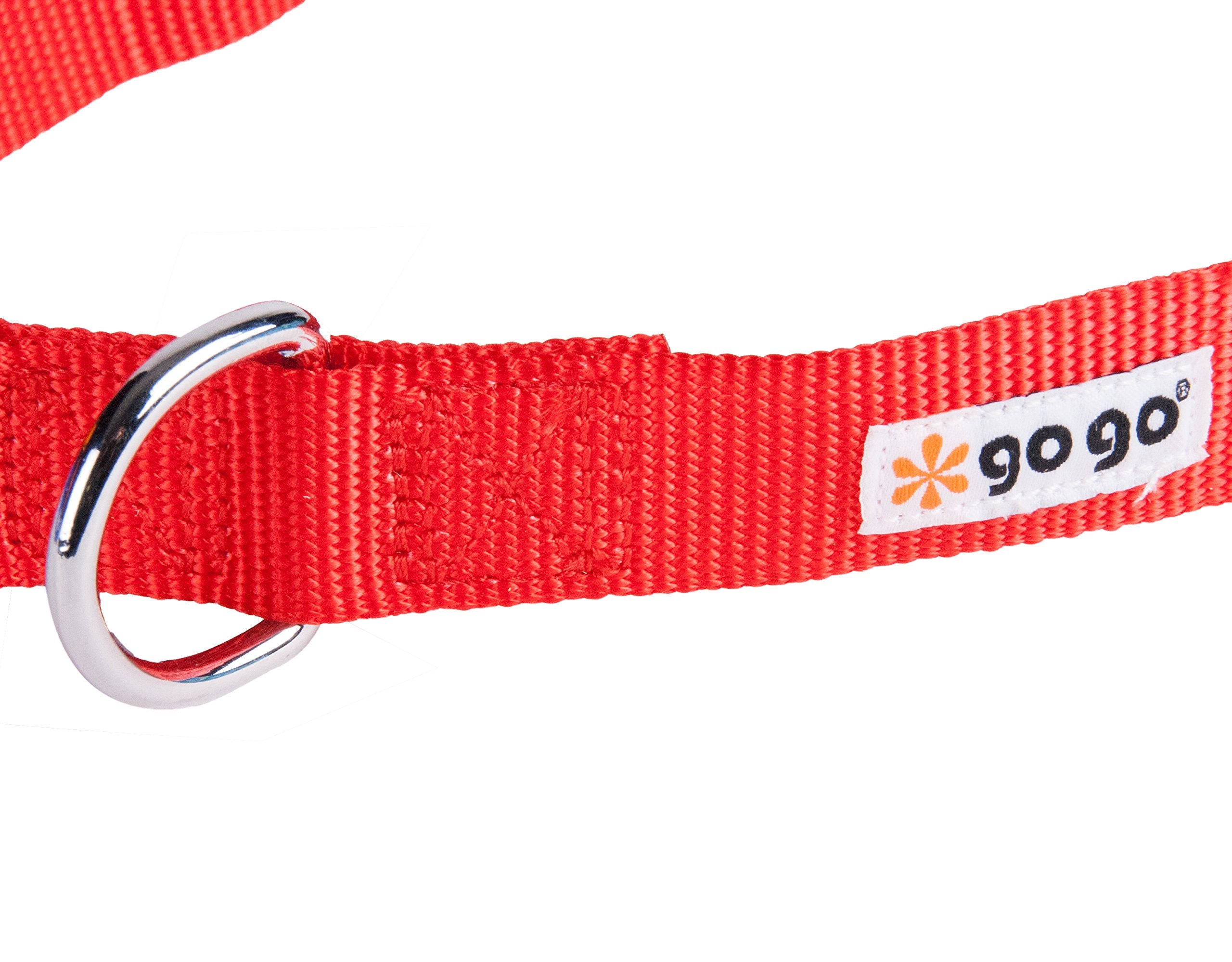 GOGO Pet Products Adjustable Nylon Collar, X-Small 3/8", Red, Model 15050