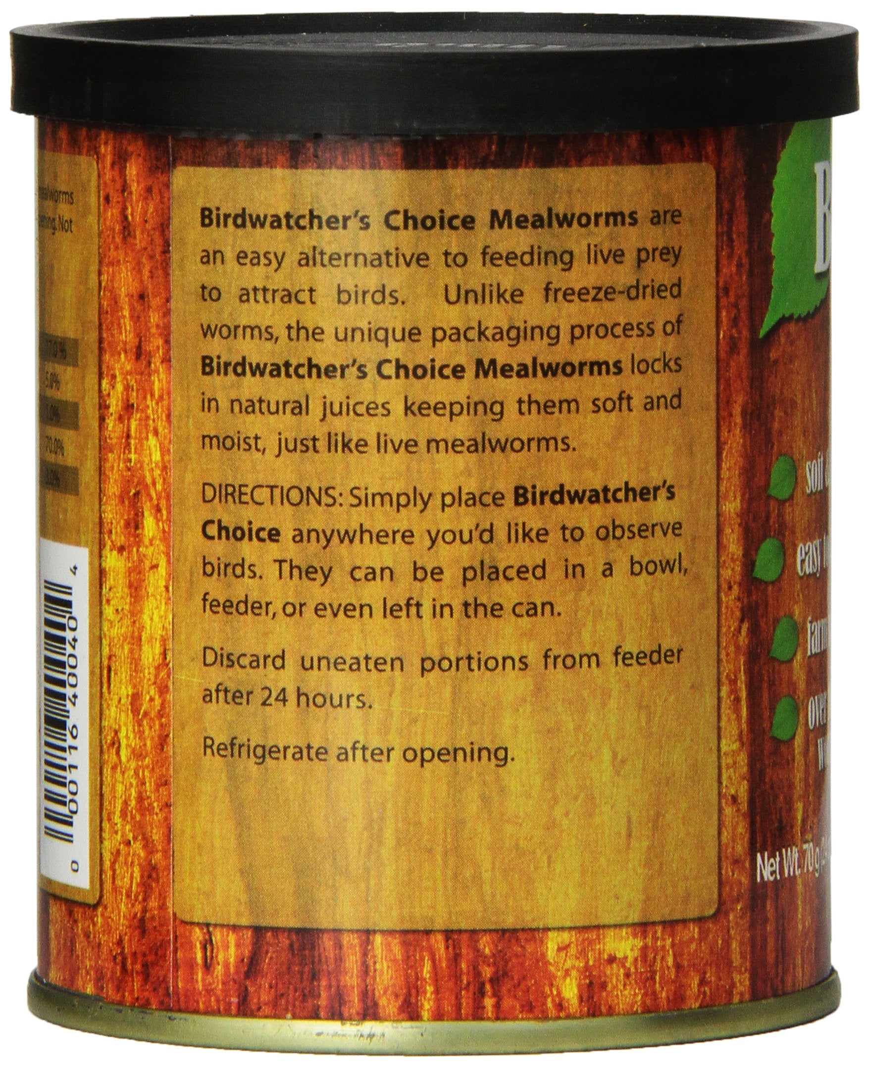 BirdwatcherS Choice: Small Meal Worms, 70 G / 2.5 Oz