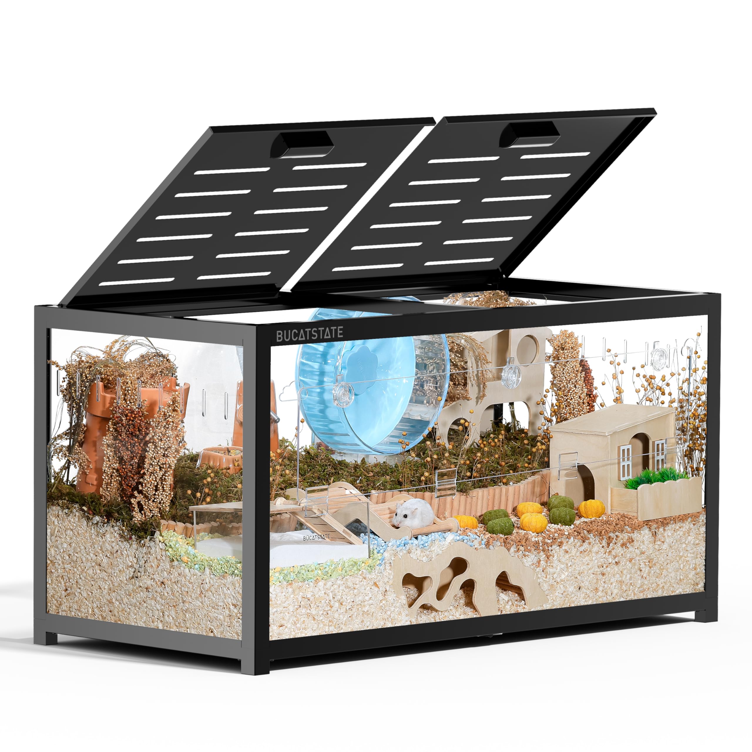Bucatstate Hamster Cage 3.0: Large Metal Rat Cage Stackable With Top Access Easy Assemble 39.3L X 19.7W X 20.4H Inches Dwarf Syr