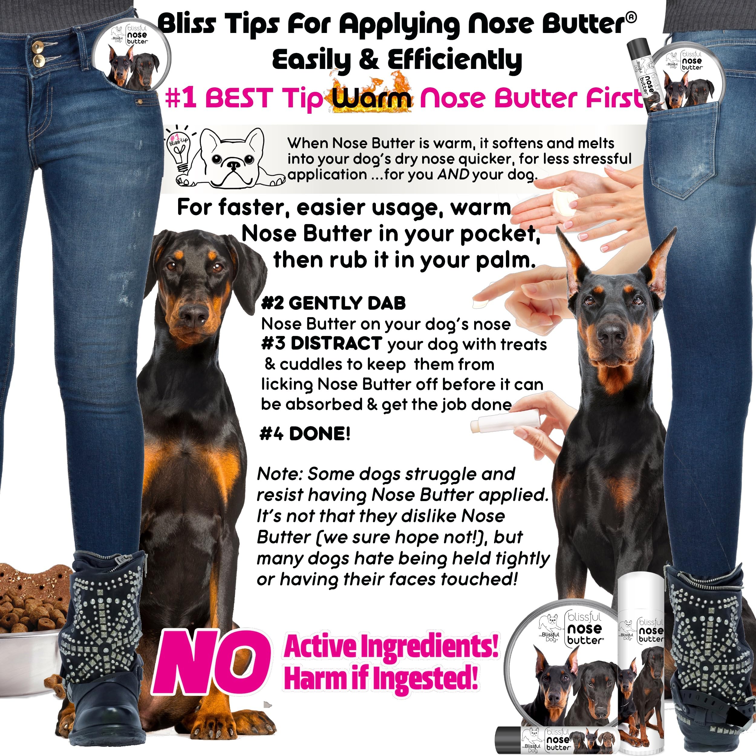 The Blissful Dog Doberman Nose Butter, Versatile Dog Nose Balm for Dry Nose, Handcrafted Nose Moisturizer, Easy-to-Apply Dog Ess