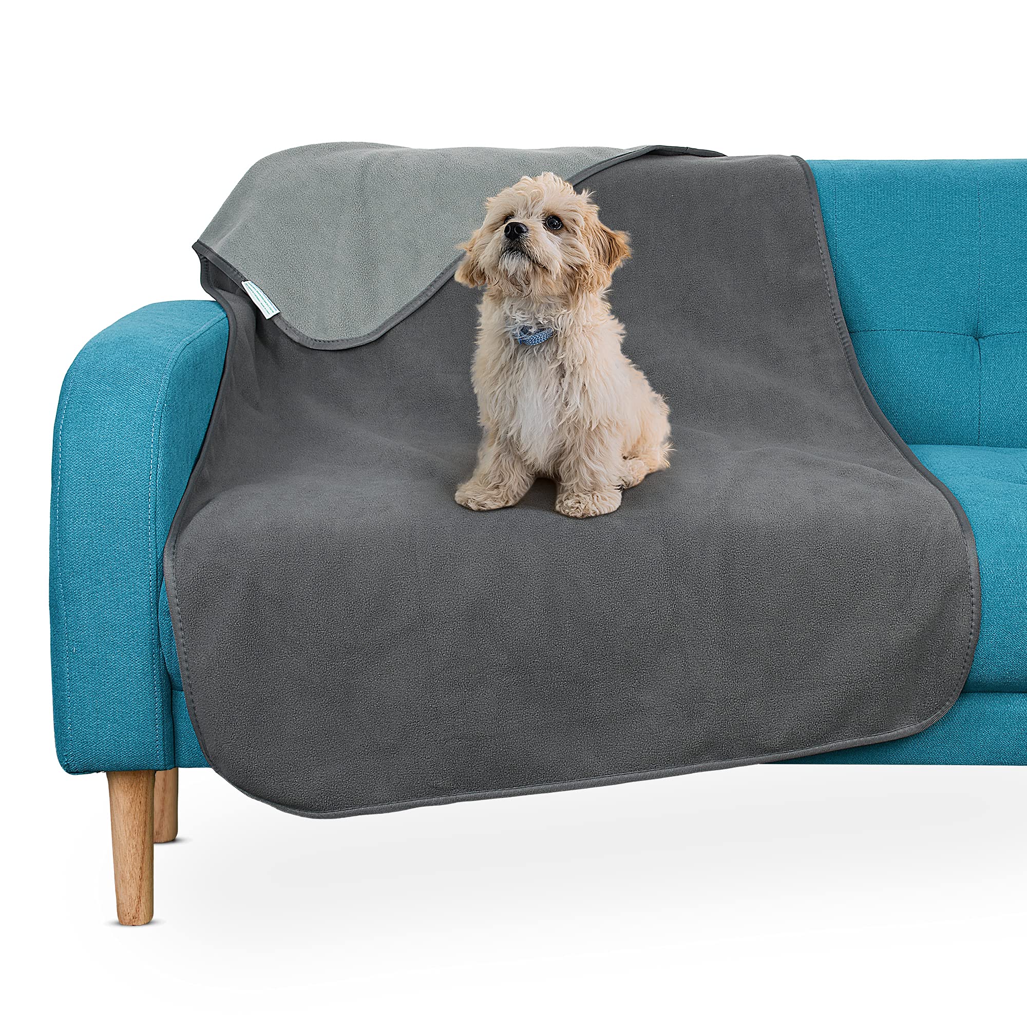 Kritter Planet Waterproof Blanket for Dogs, Washable Liquid Proof Dog Blanket for Couch Sofa, Reversible Furniture Protector Cov