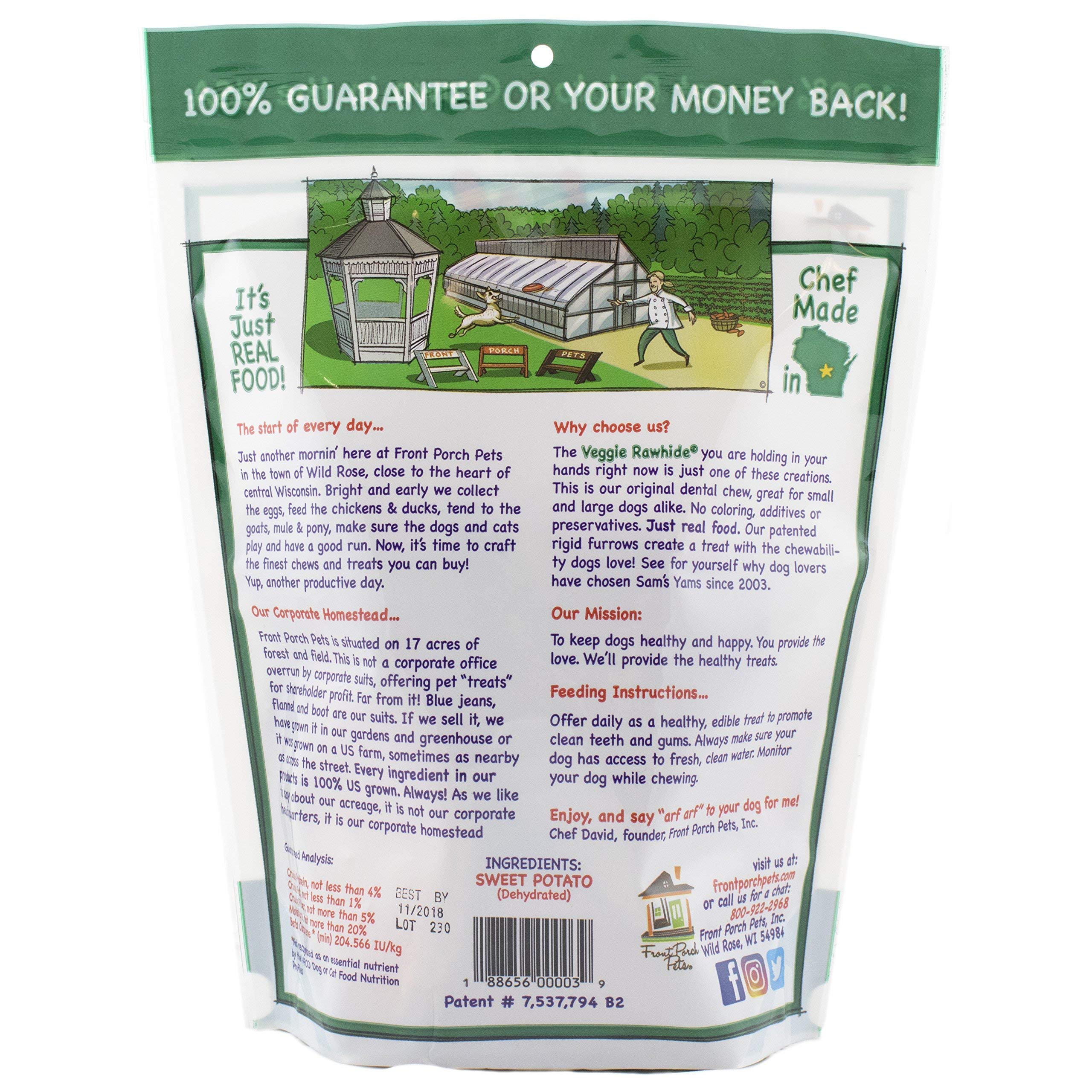 Front Porch Pets Sweet Potato Dog Chewz - 6 Pack - Value Pack Veggie Rawhide