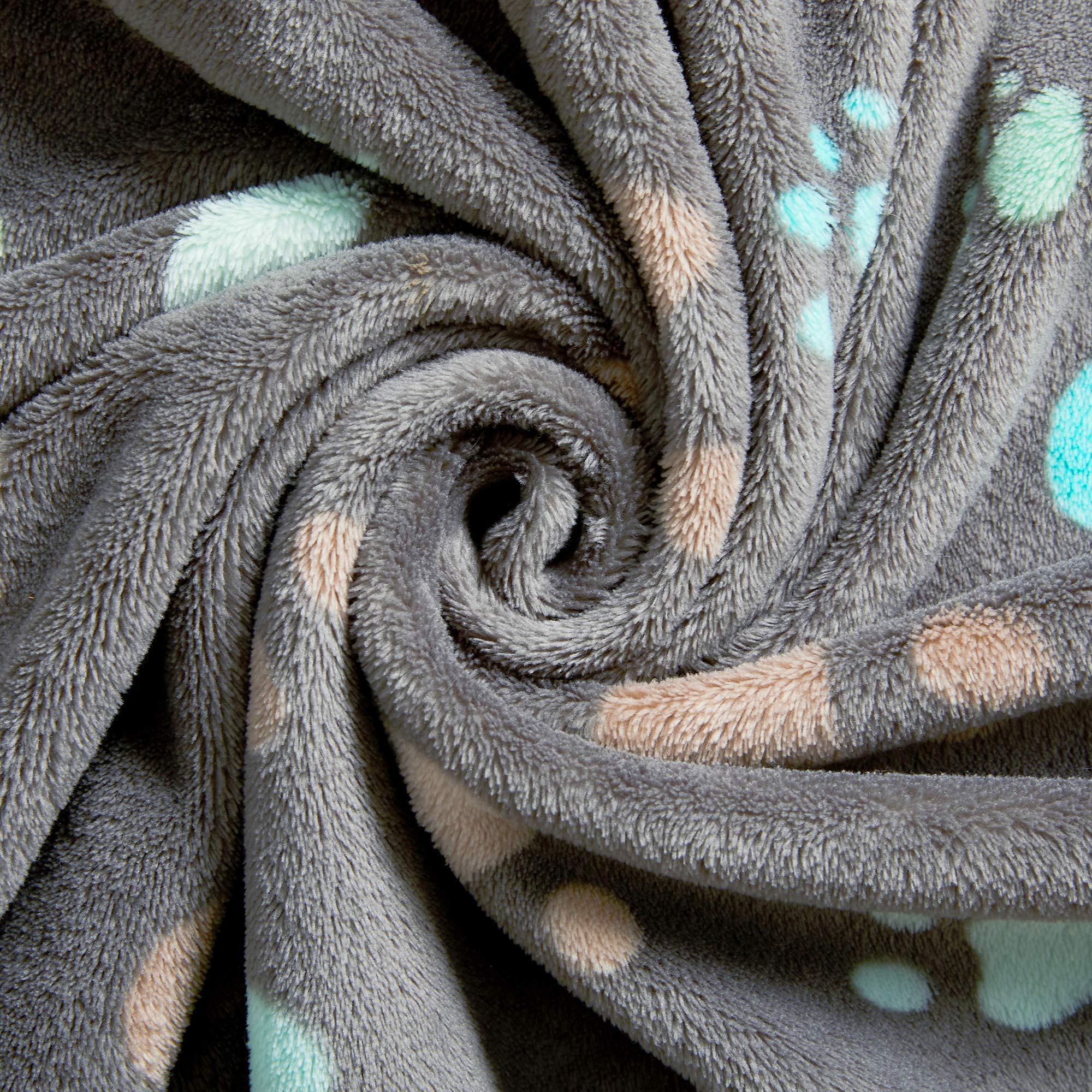 Allisandro Luxurious Dog Blanket, 350 GSM Super Fuzzy Microplush Fleece Pet Blankets for Small Medium Large Dogs and Cats, Blue
