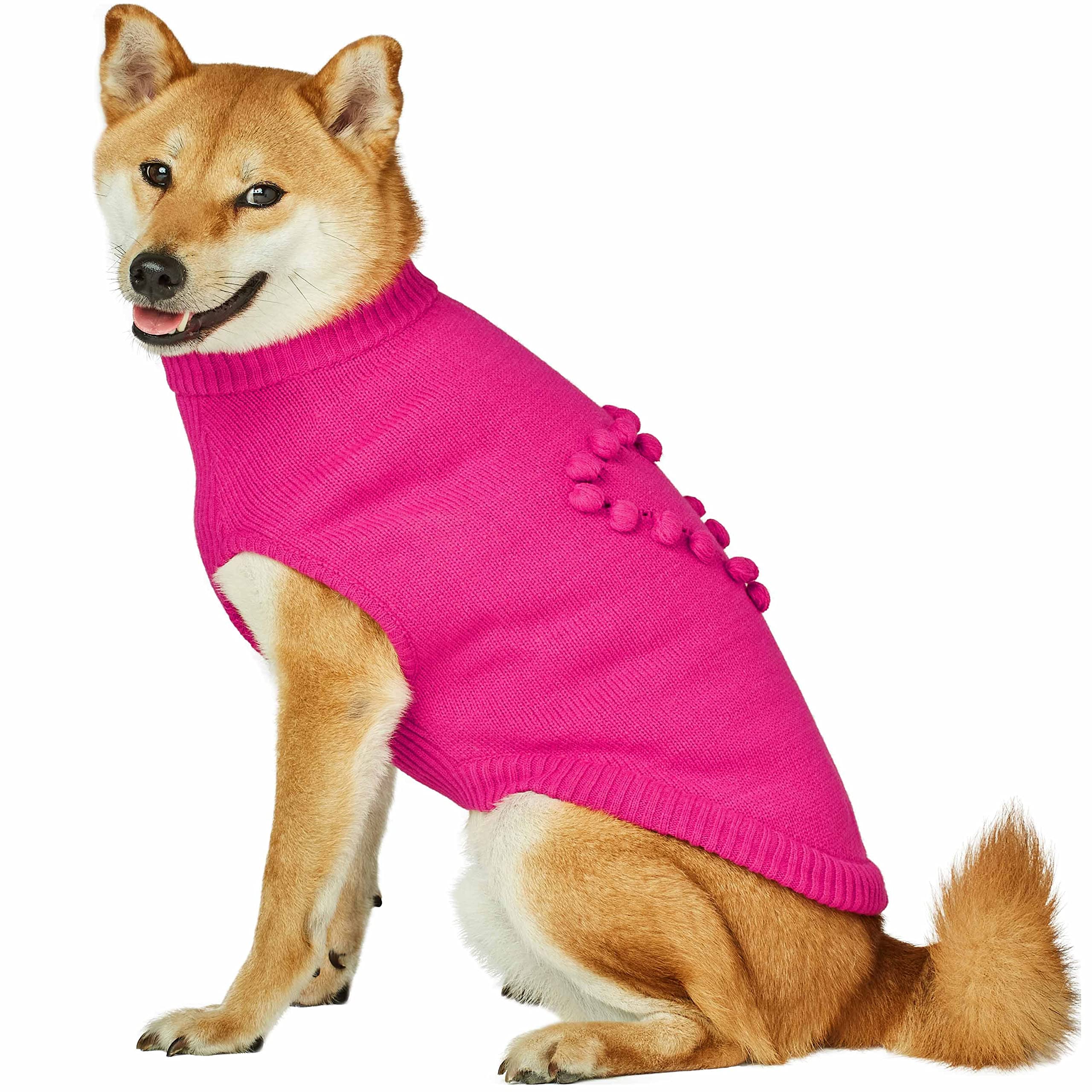 Blueberry Pet 2023 New Heart Dog Sweater Valentines Day Clothes for Small Girl Dogs, Hot Pink Pullover Crewneck Holiday Apparel,
