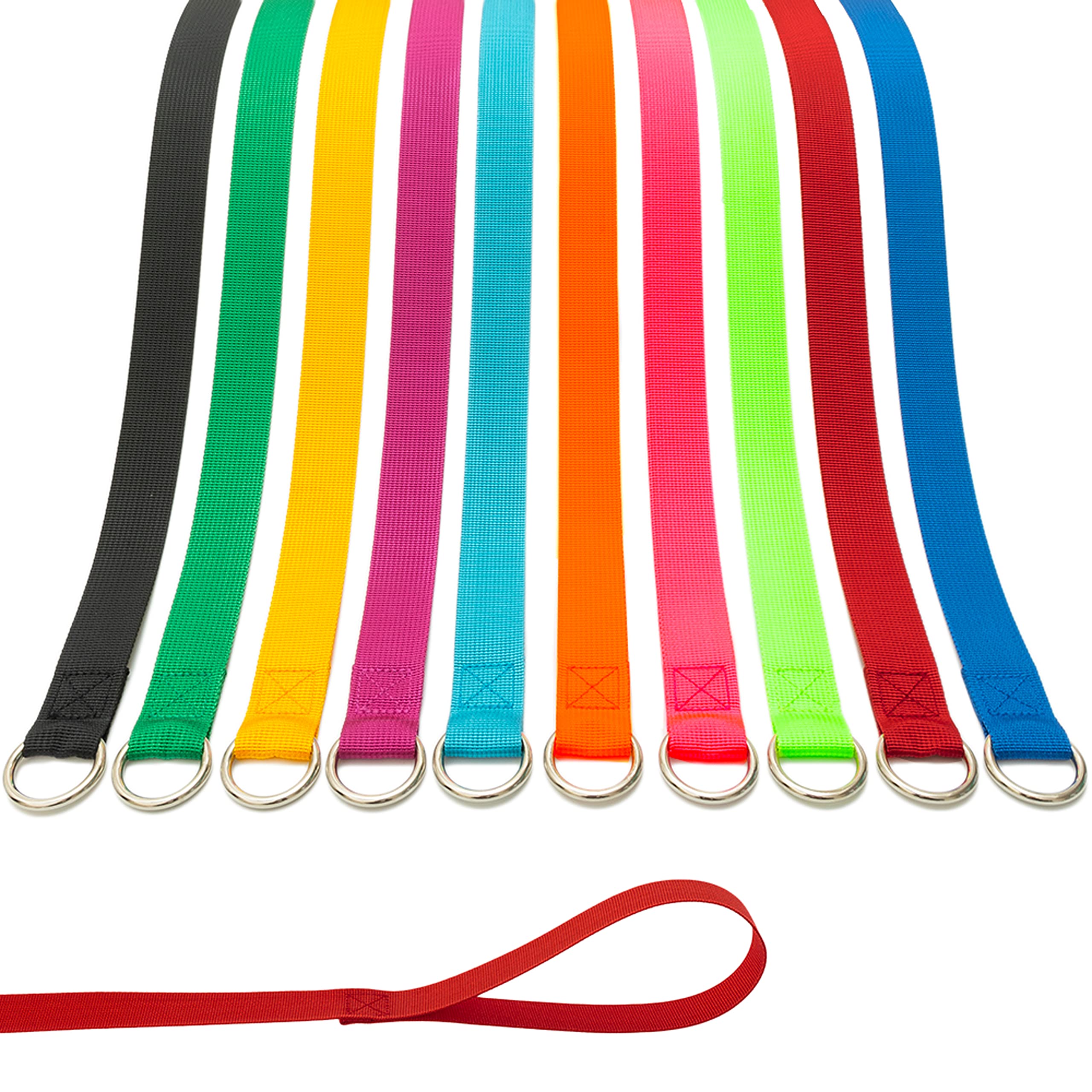 Aticnech Slip Lead Dog Leash - 10 Pcs Colorful 6 Ft Short Dog Leashes With O-Ring For Small Large Dogs Puppy Cats Walking Training Running Rescues Grooming Shelter,Etc.