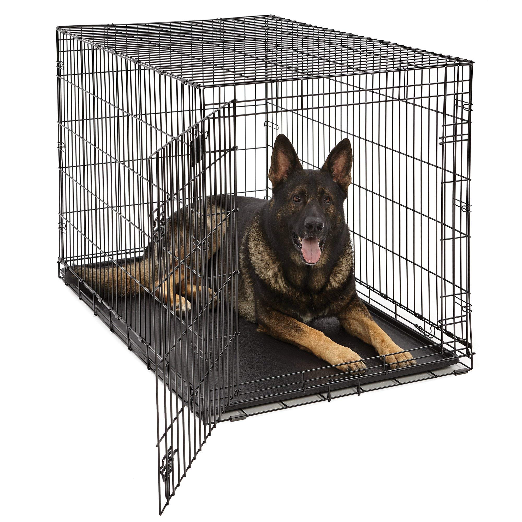 Midwest Homes For Pets Xl Dog Crate | Midwest Life Stages Folding Metal Crate | Divider Panel, Floor Protecting Feet, Leak-Proof Pan | 48L X 30W X 33H Inches, Xl Dog Breed