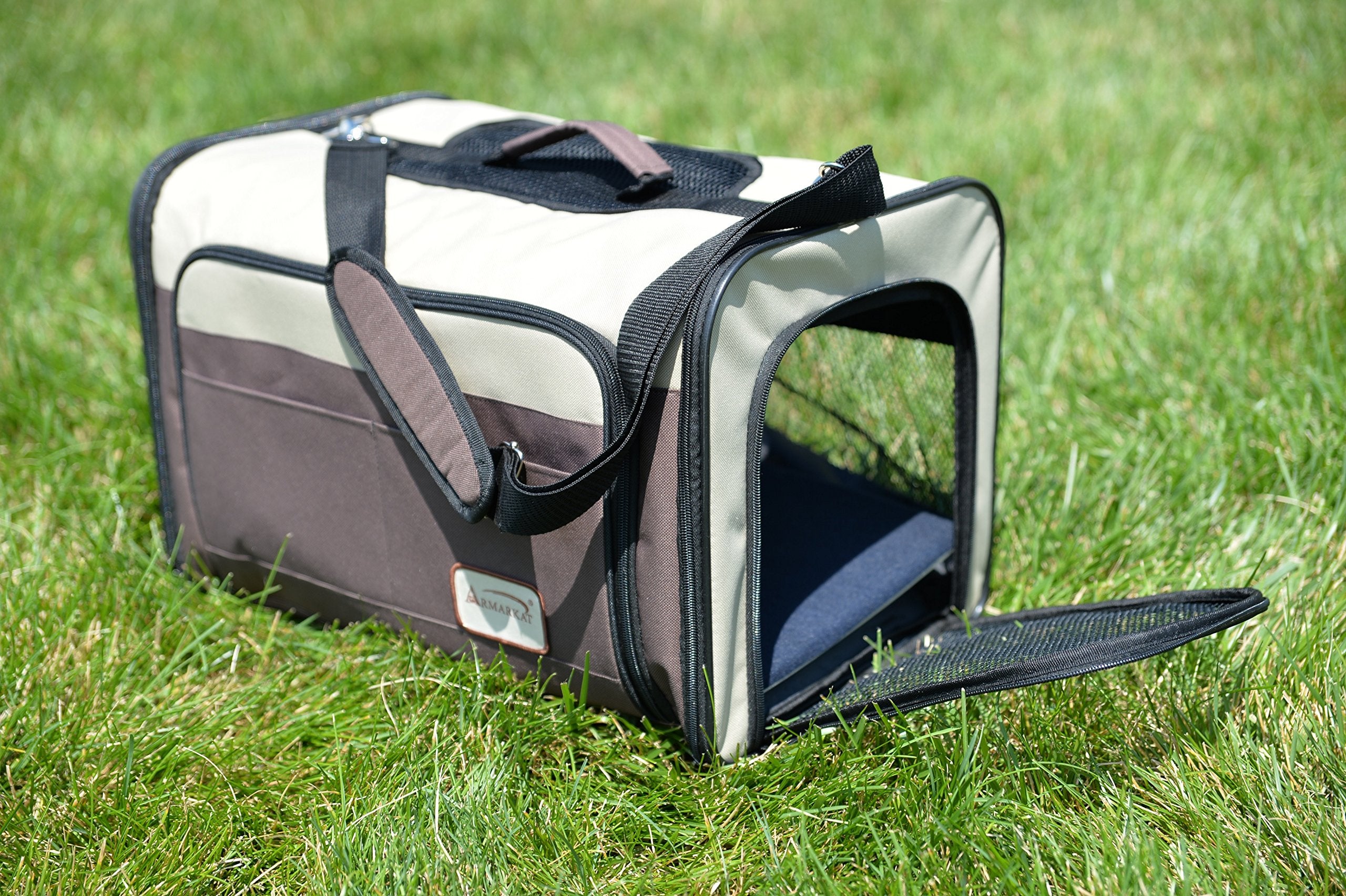 Armarkat Pet Carrier, Beige & Chocolate, PC102R