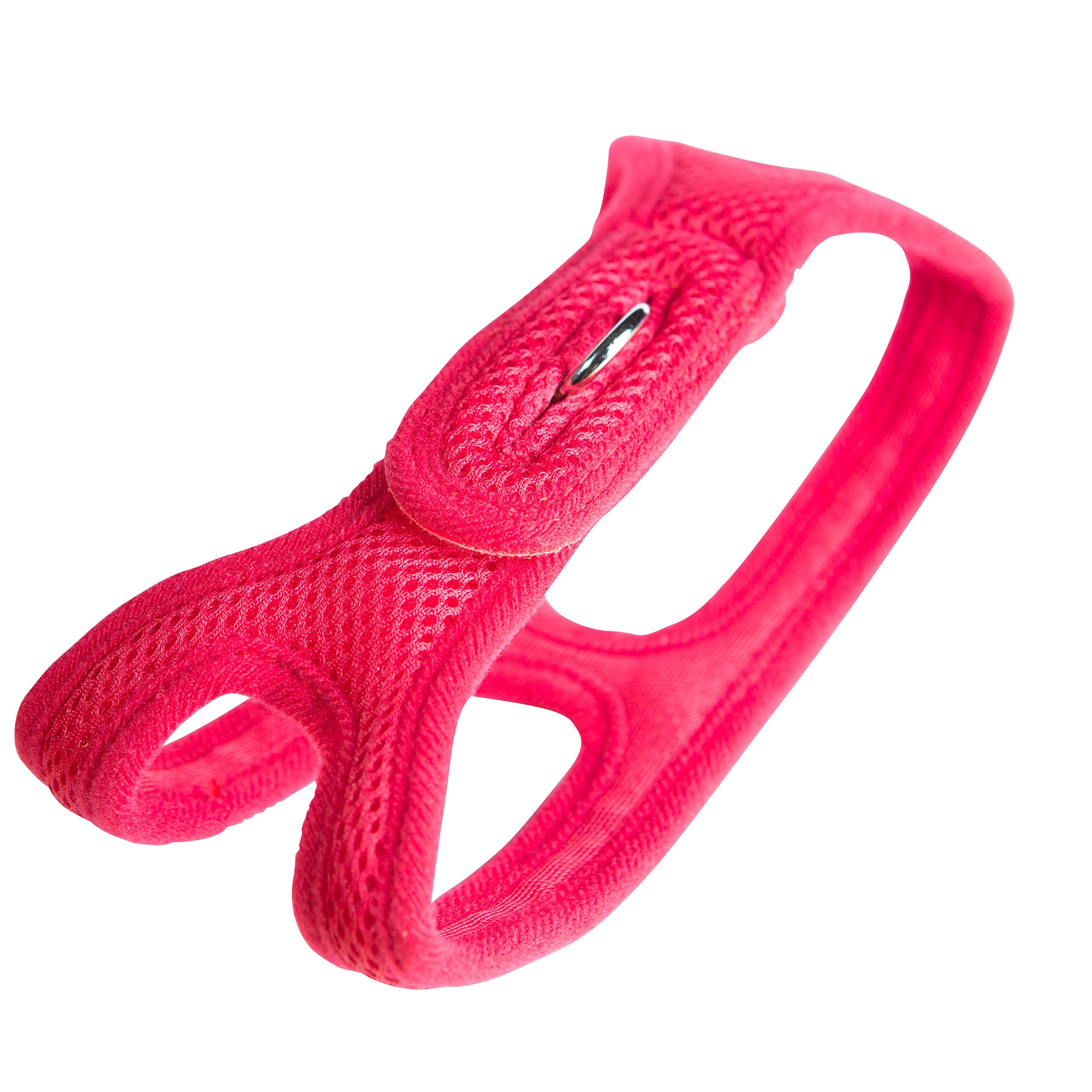 ChokeFree Velpro Mesh Pet Shoulder Harness Collar, 14, Red