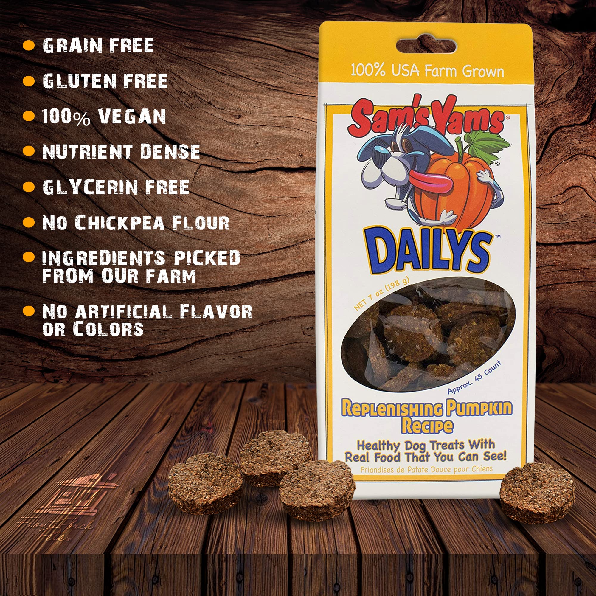 Sams Yams Sweet Potato Dog Treats, Healthy Dog Treats for Large, Medium or Small Breed Dogs, Vegan Sweet Potato Dog Chews Made i