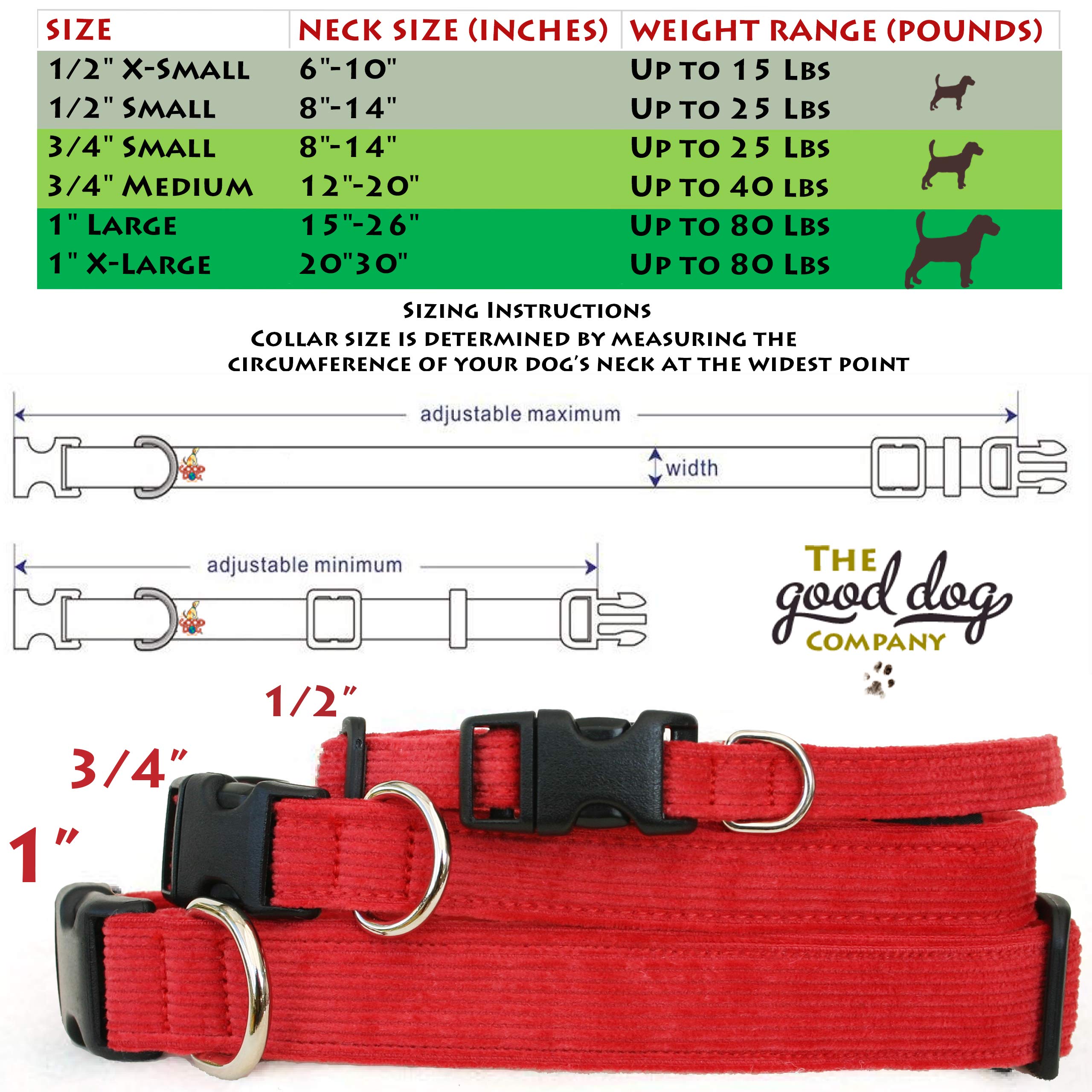 Hemp Corduroy Dog Collar - No Pattern (3/4'' Medium, Pink)