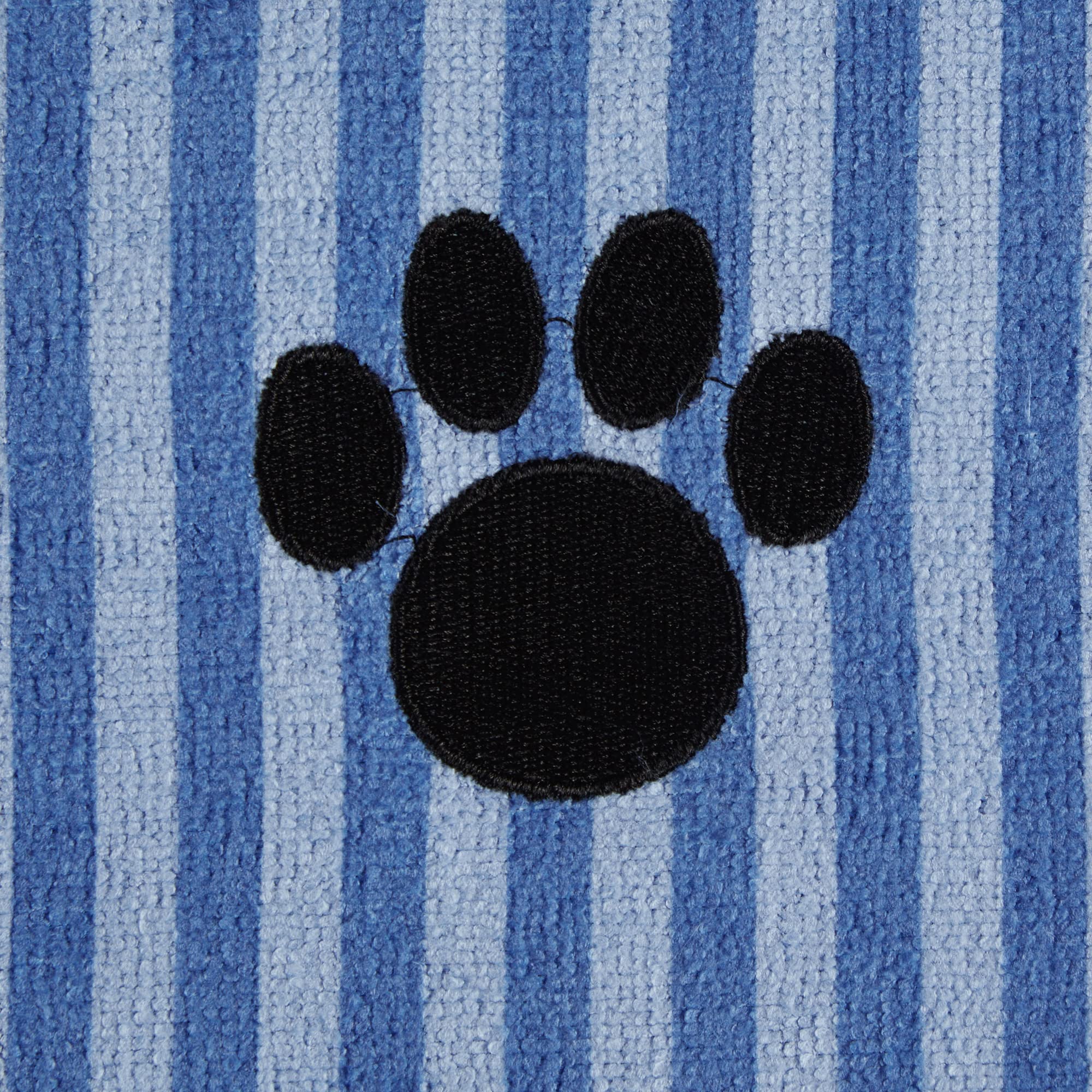 DII Design Embroidered Pet Towel, 44 x 27.5, Striped Blue