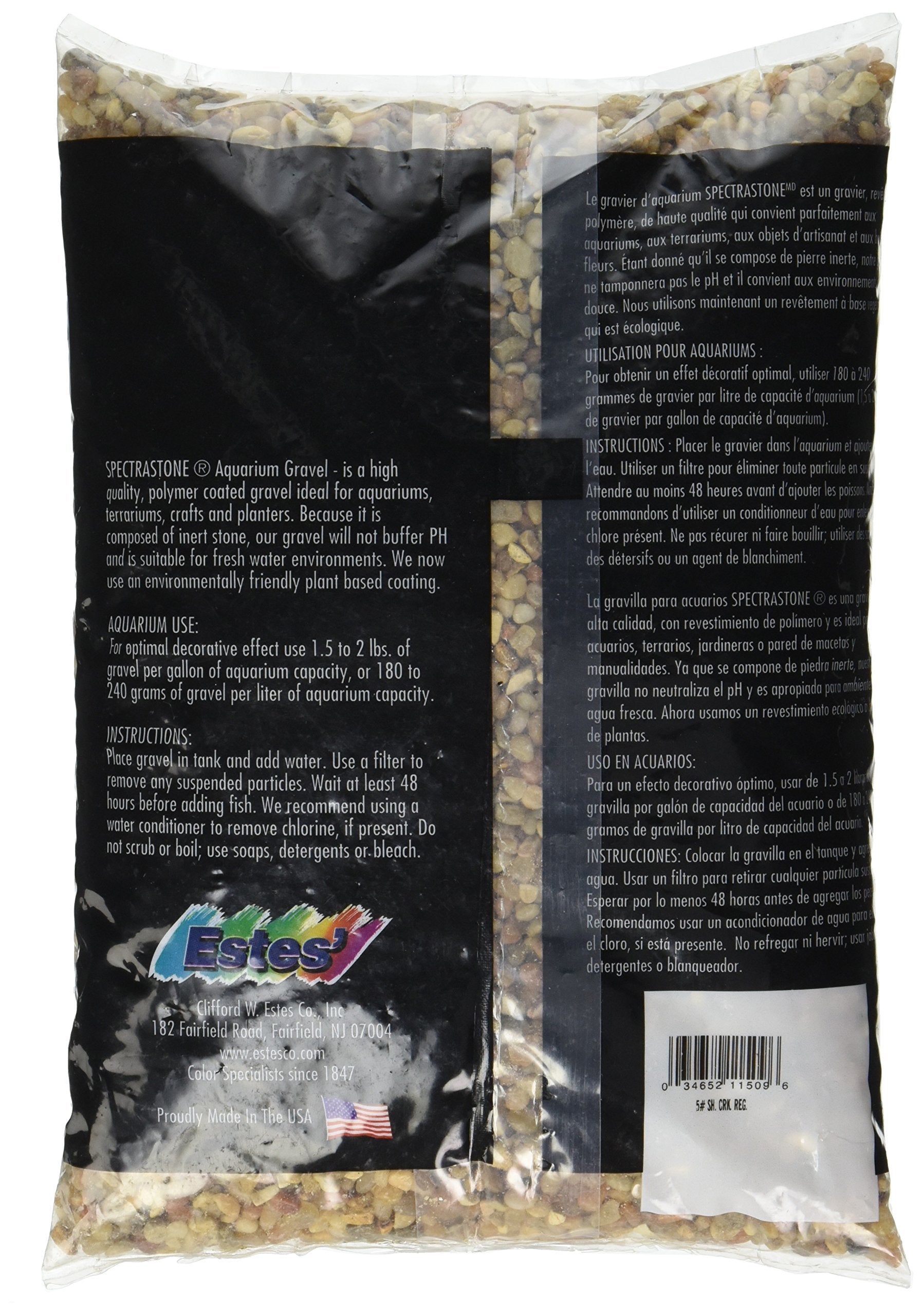 Spectrastone Shallow Creek Regular For Freshwater Aquariums, 5-Pound Bag