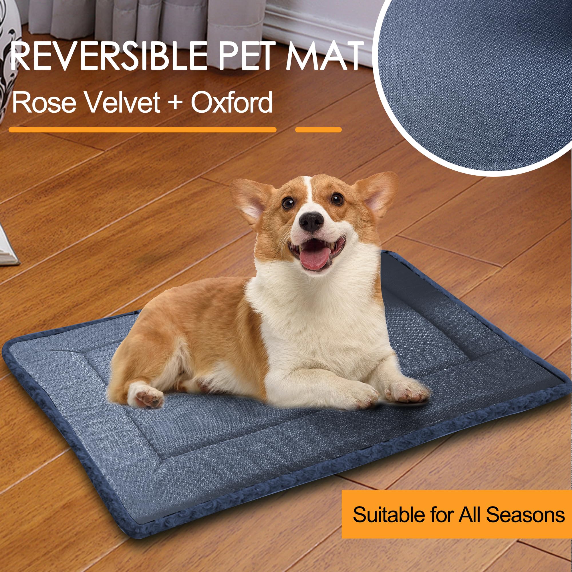 Medium Sized Dog Mattress Pad - Plush Surface, Chew Proof Design, Perfect For Crates Or Home Use, 30X20 Inch, Waterproof And Mac