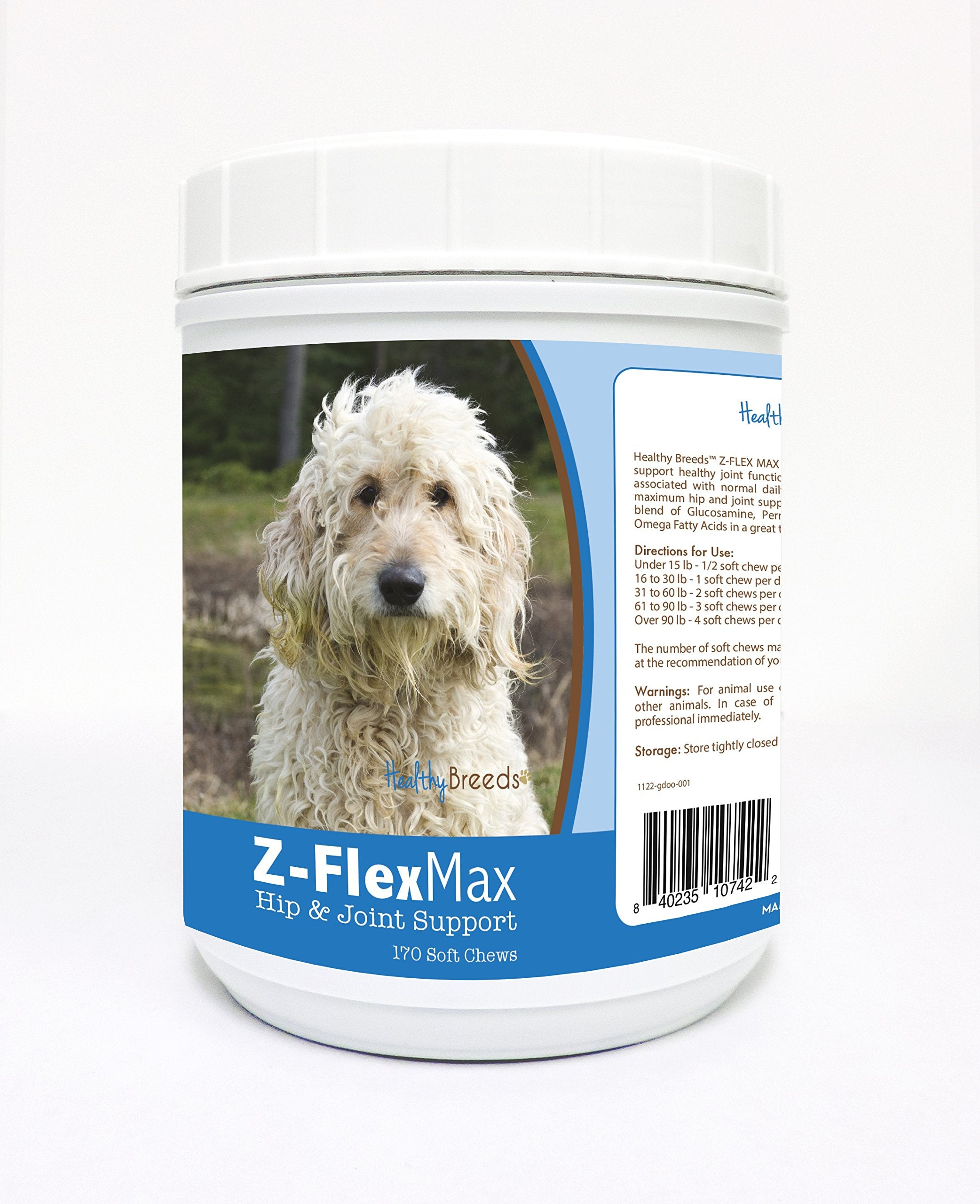 Healthy Breeds Goldendoodle Z-Flex Max Hip and Joint Soft Chews 170 Count