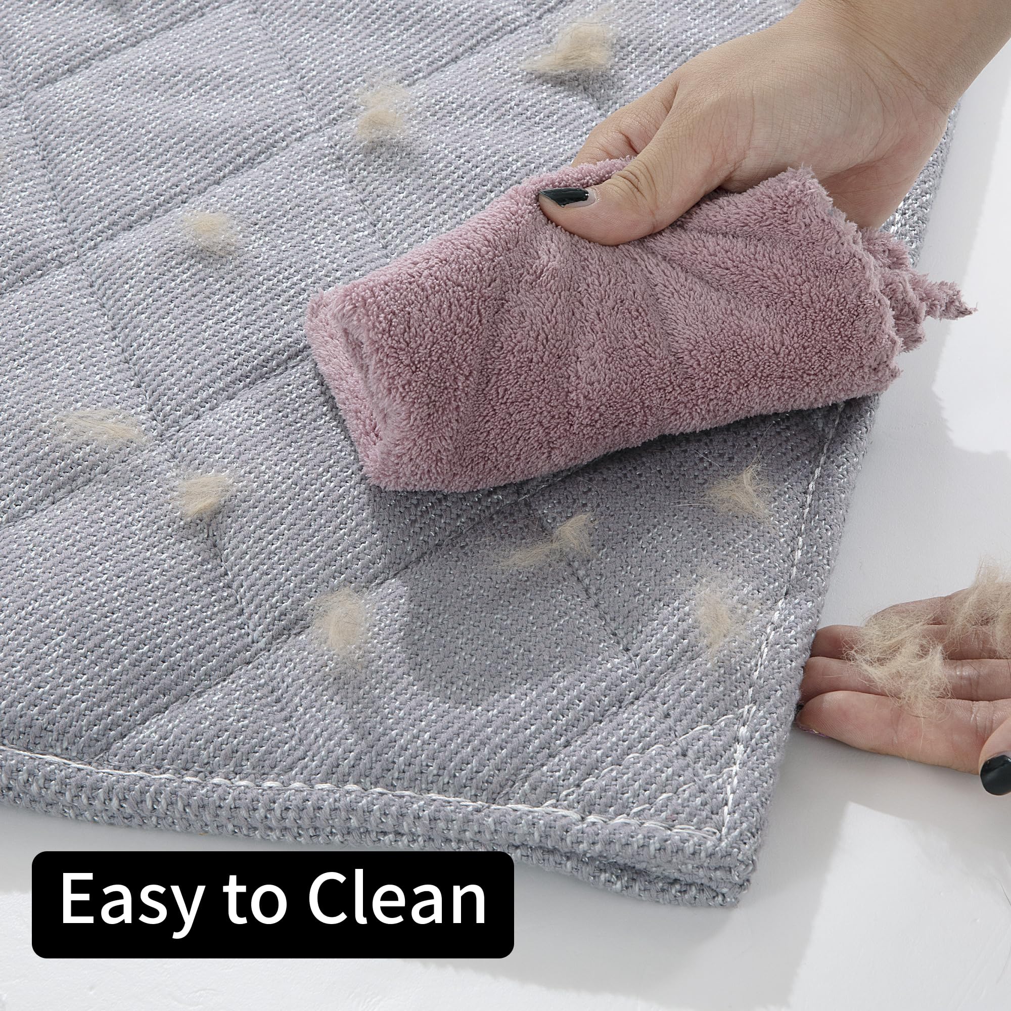 Mabozoo Indestructible Dog Beds, Chew Proof Dog Crate Pad For Aggressive Chewers,Machine Washable Quilted Dog Mat For Crate,Durable Dog Beds For Small Dogs,Grey Kennel Pad (22X35 In)