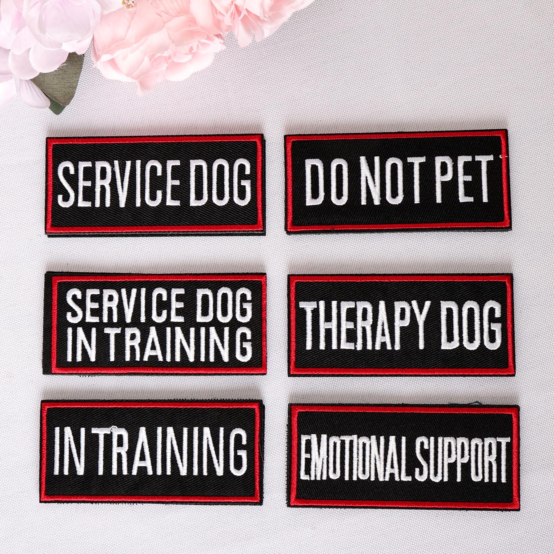 Pistha 12 Pieces Removable Tactical Dog Harness Service Dog Vest Patches Do Not Pet In Training And Emotional Support Dog Vest P