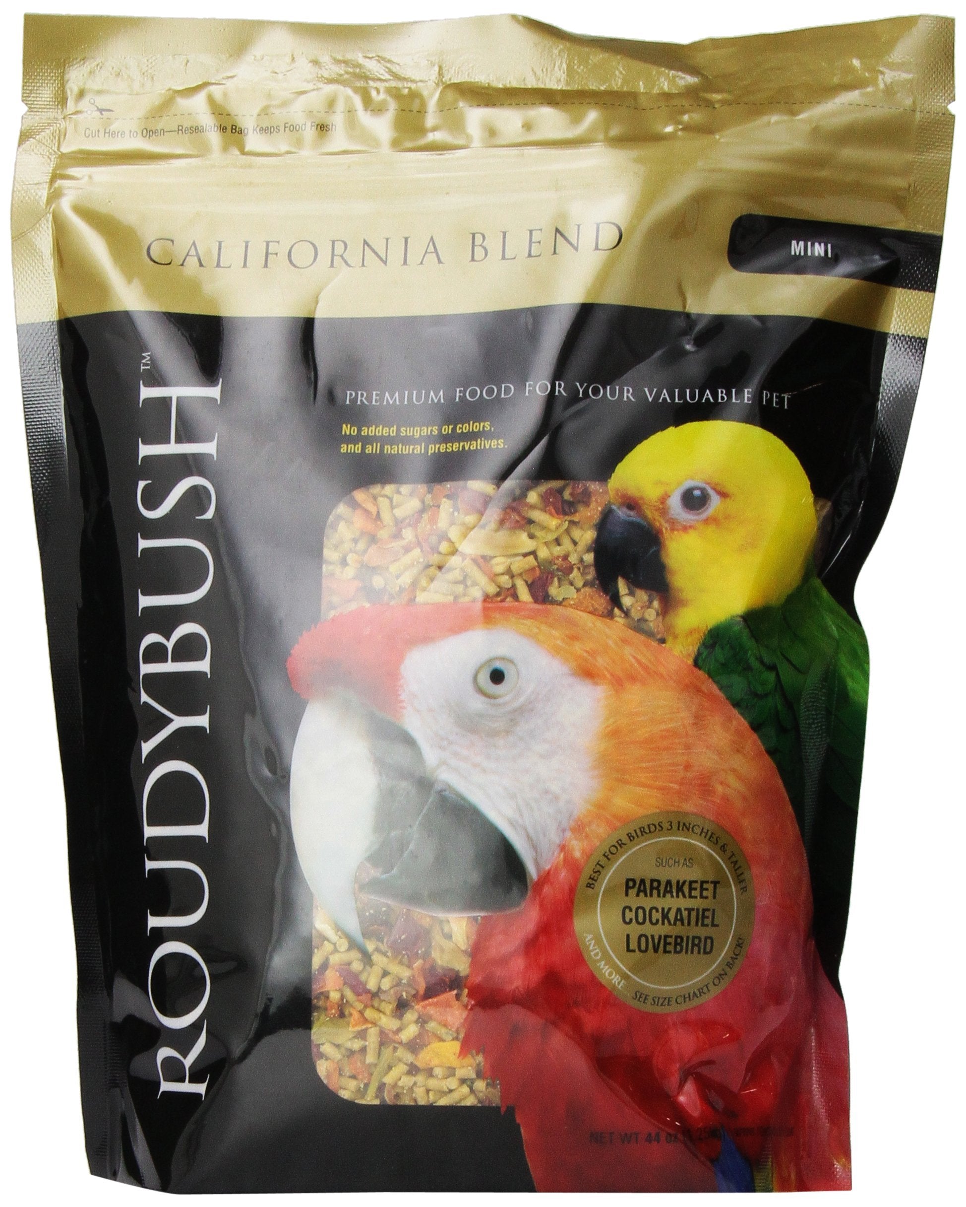 Roudybush California Blend Bird Food, Mini, 44-Ounce