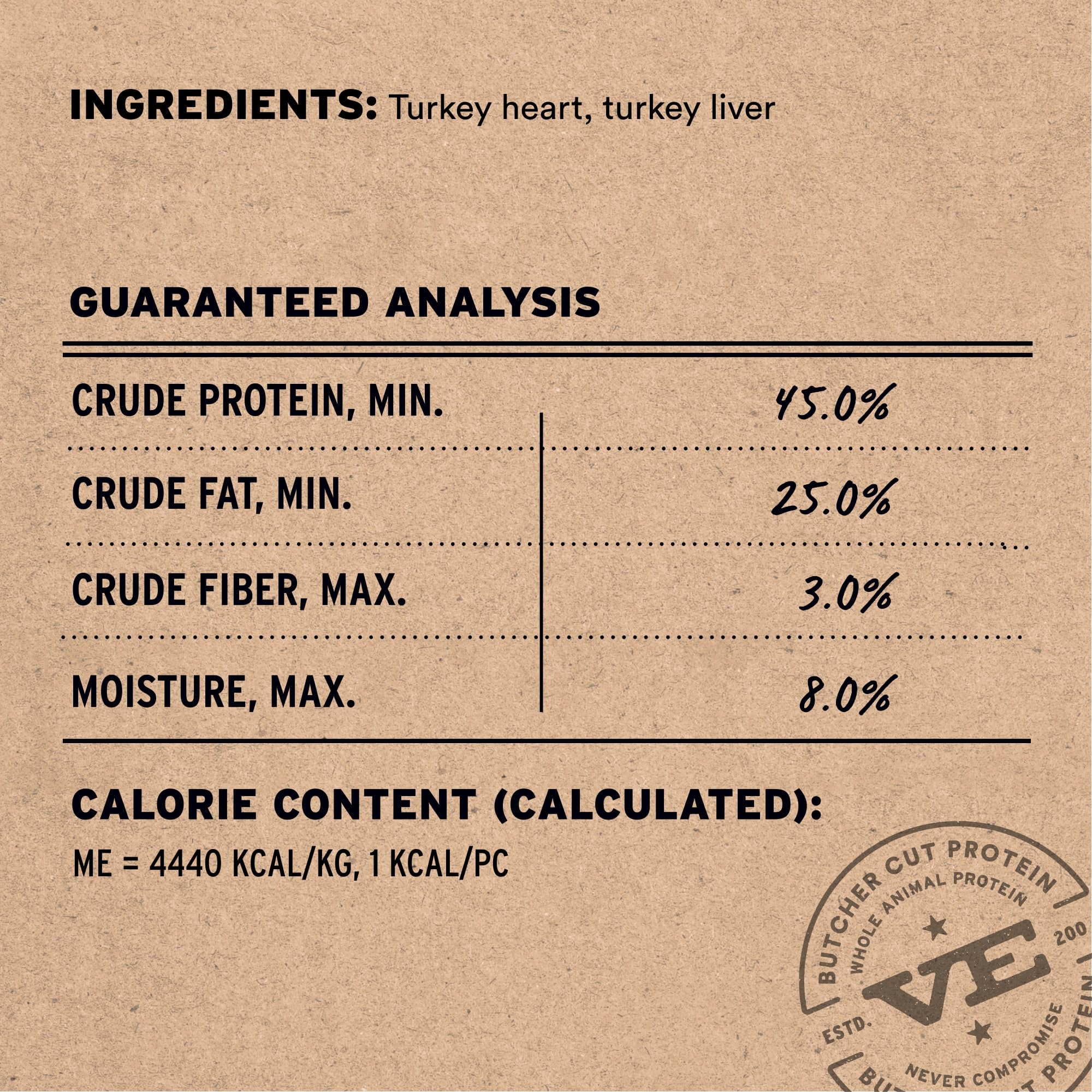Vital Essentials Turkey Giblets Dog Treats, 2 oz | Freeze-Dried Raw | Single Ingredient | Premium Quality High Protein Training