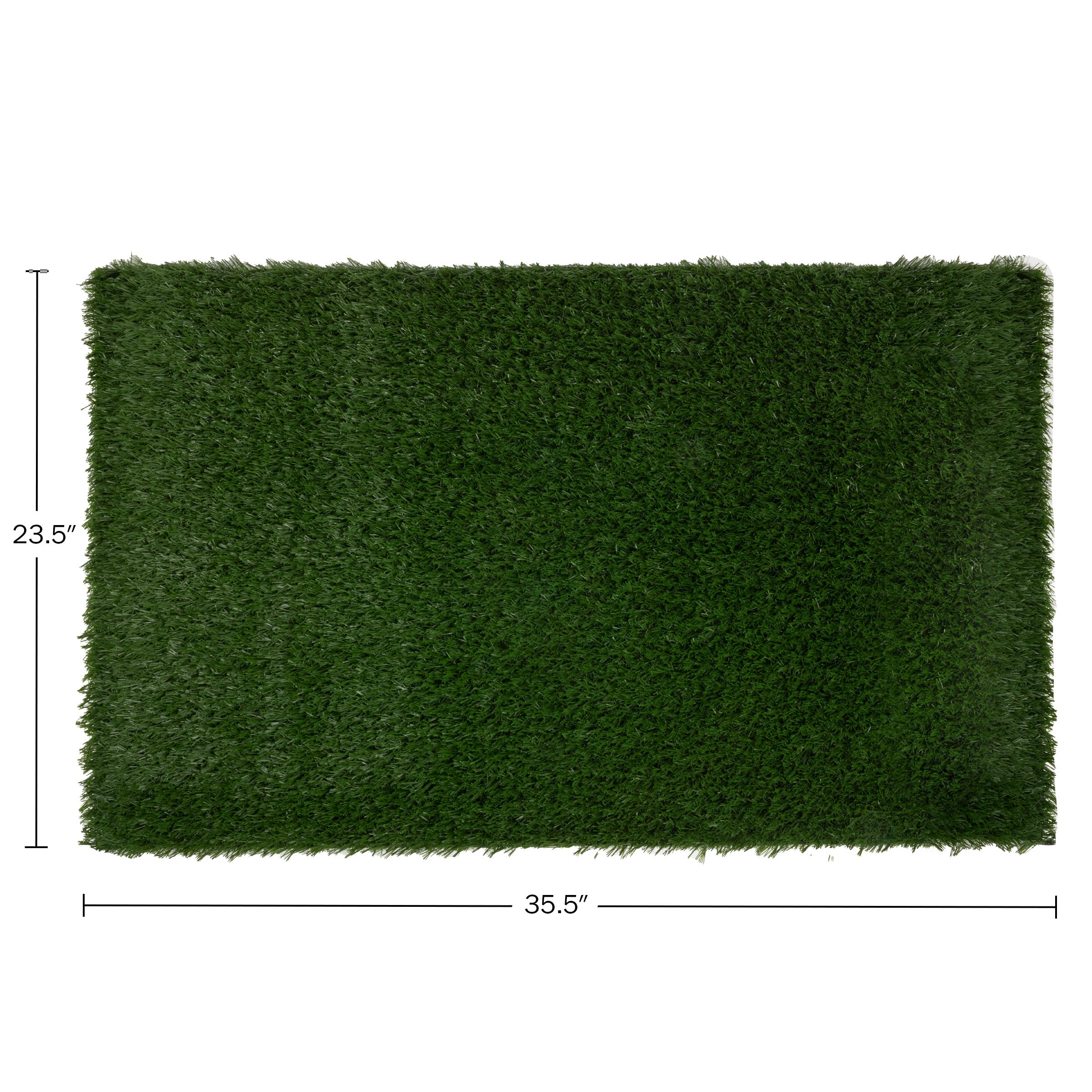 Set Of 3 Reusable Pee Pads For Dogs - 35.5X23.5In Replacement Artificial Dog Grass - Dog Housebreaking Supplies For Puppy Training By Petmaker