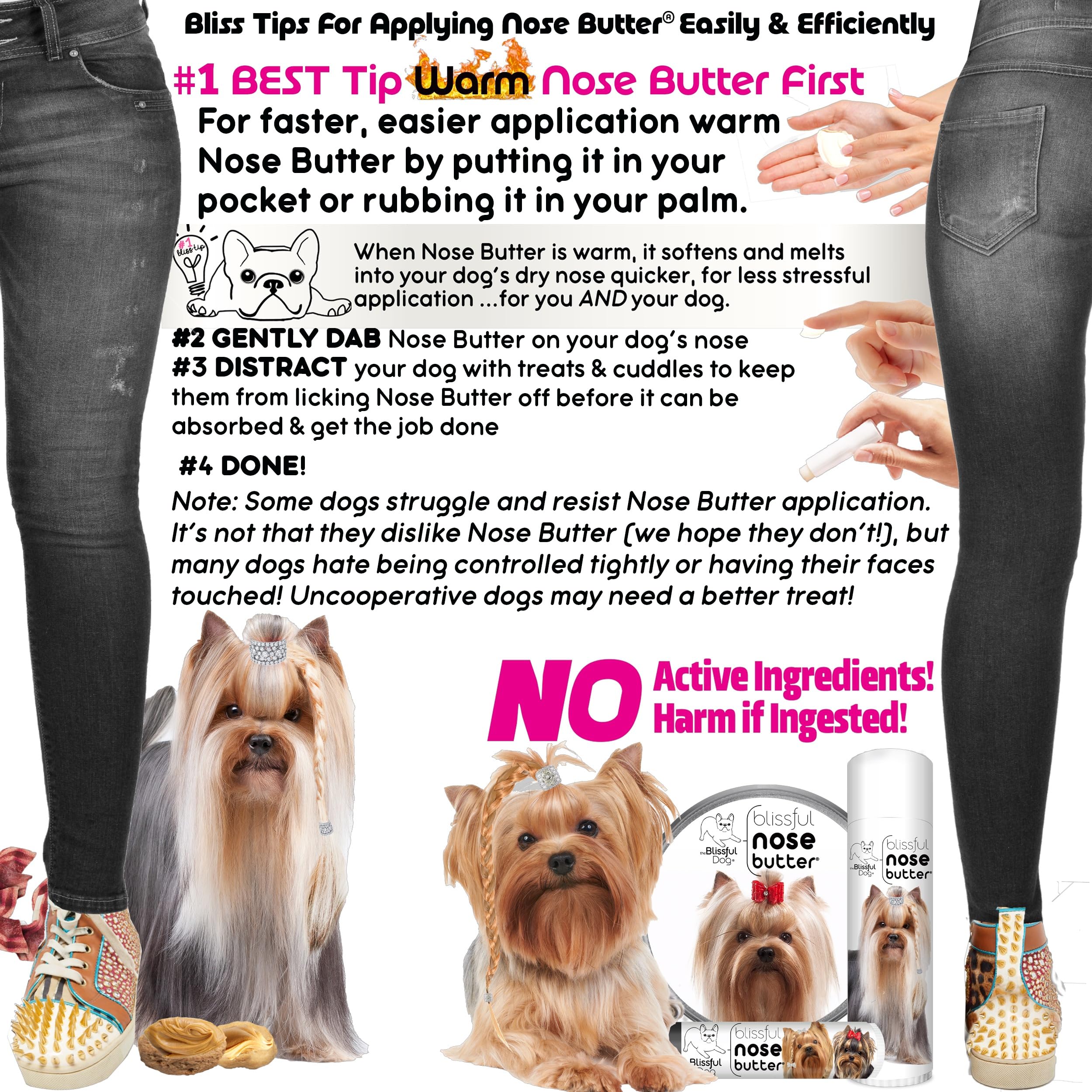 The Blissful Dog Yorkshire Terrier Unscented Nose Butter - Dog Nose Butter, 2 Ounce