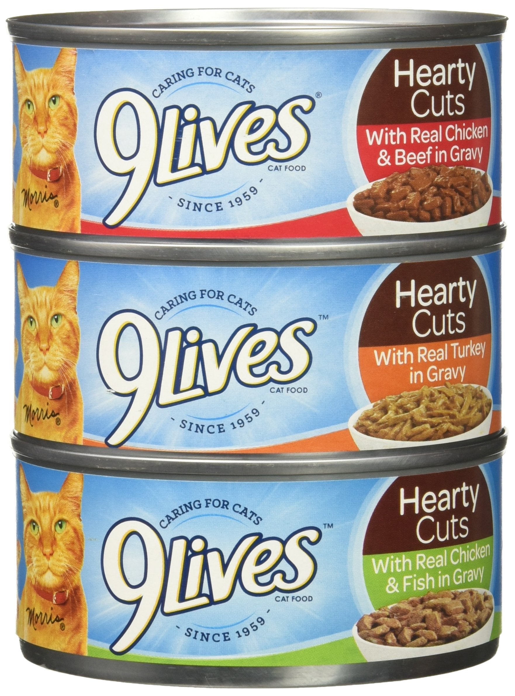 9Lives Gravy Favorites Wet Cat Food Variety Pack, 5.5 Ounce Can (Pack of 12)
