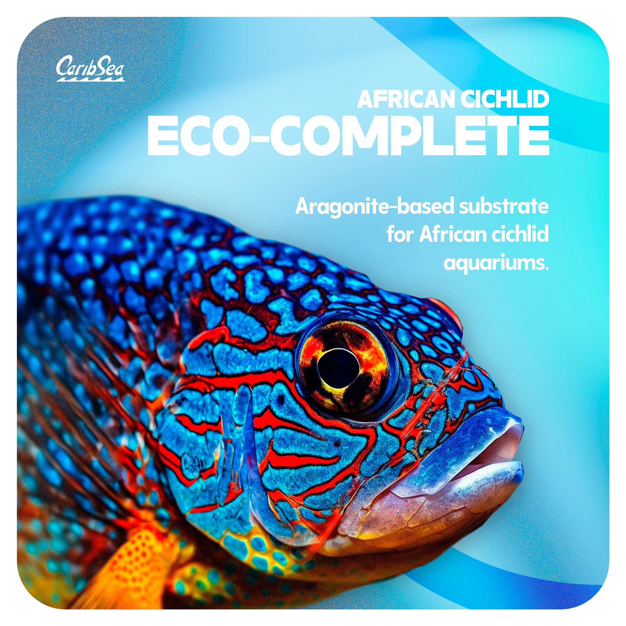 Carib Sea Eco-Complete African Cichlid Substrate, 20-Pound, Live Sand For Aquarium