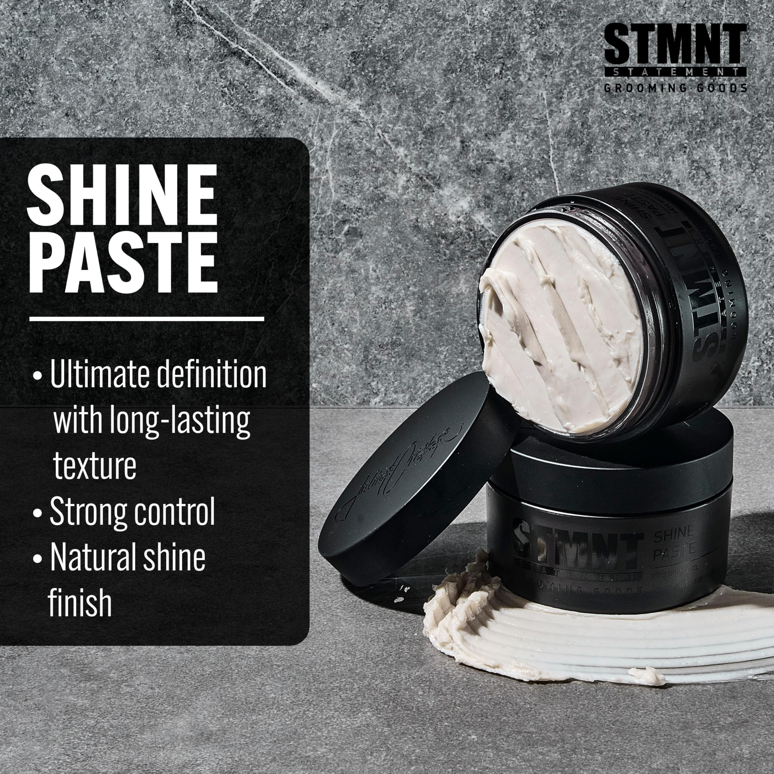 Stmnt Grooming Goods Shine Paste, 1.01 Oz | Natural Shine Finish | Strong Control | Non-Greasy Formula