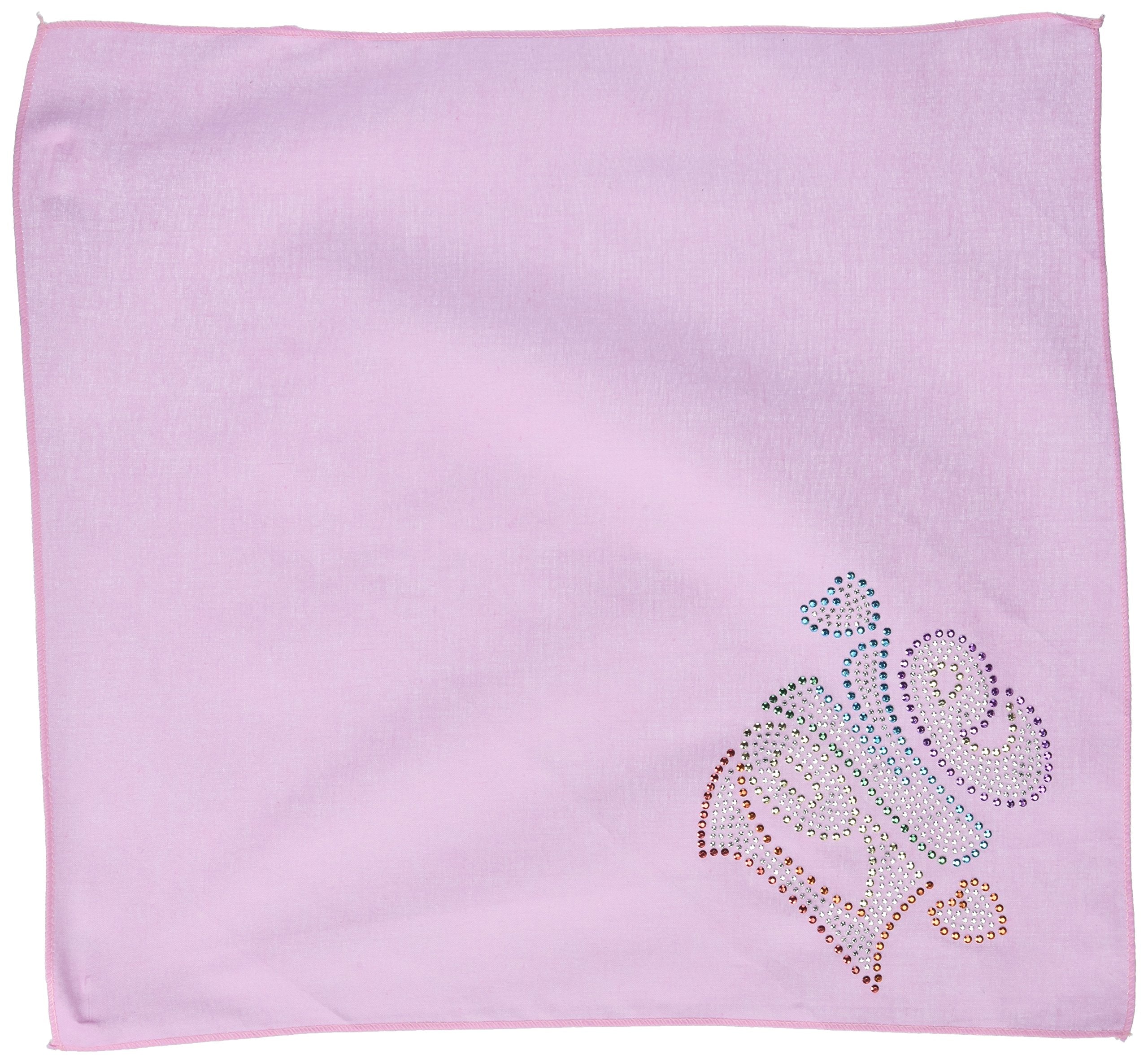 Mirage Pet Products 67-95 SMLPK Technicolor Love Rhinestone Light Pink Print Bandana, Small